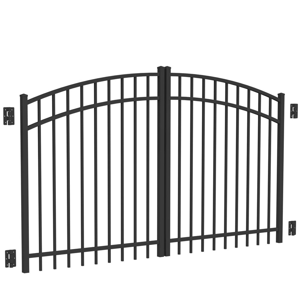Freedom 73015572 7.75-Feet x 4.04-Feet Black Aluminum Driveway Gate
