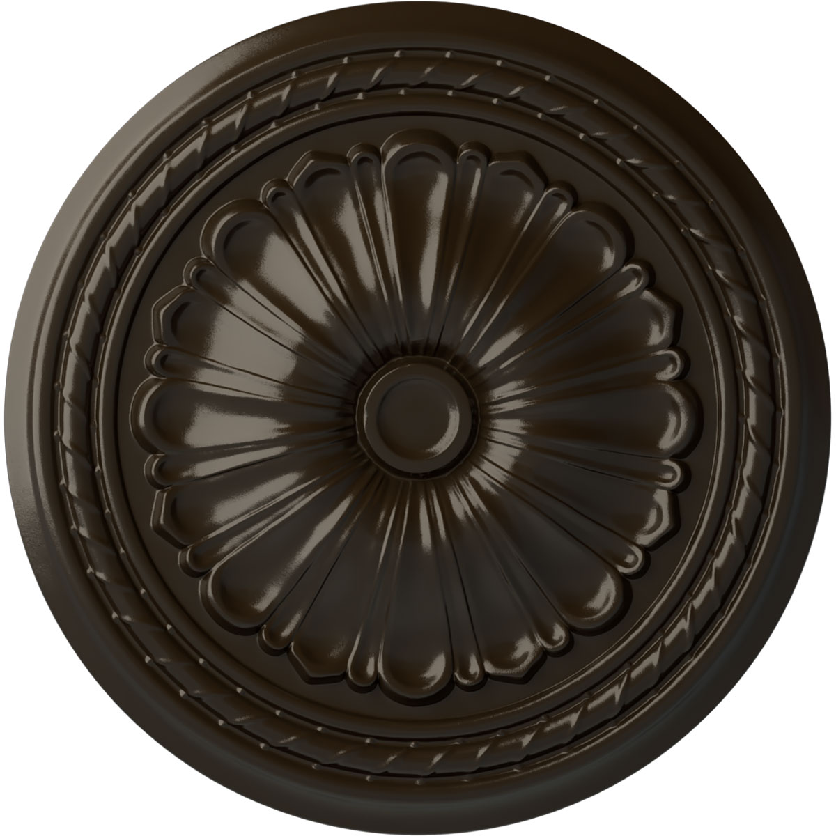 Ekena Millwork CM20ALSHF Alexa 20.5-in W x 20.5-in L Painted Stone Hearth Polyurethane Whole Ceiling Medallion