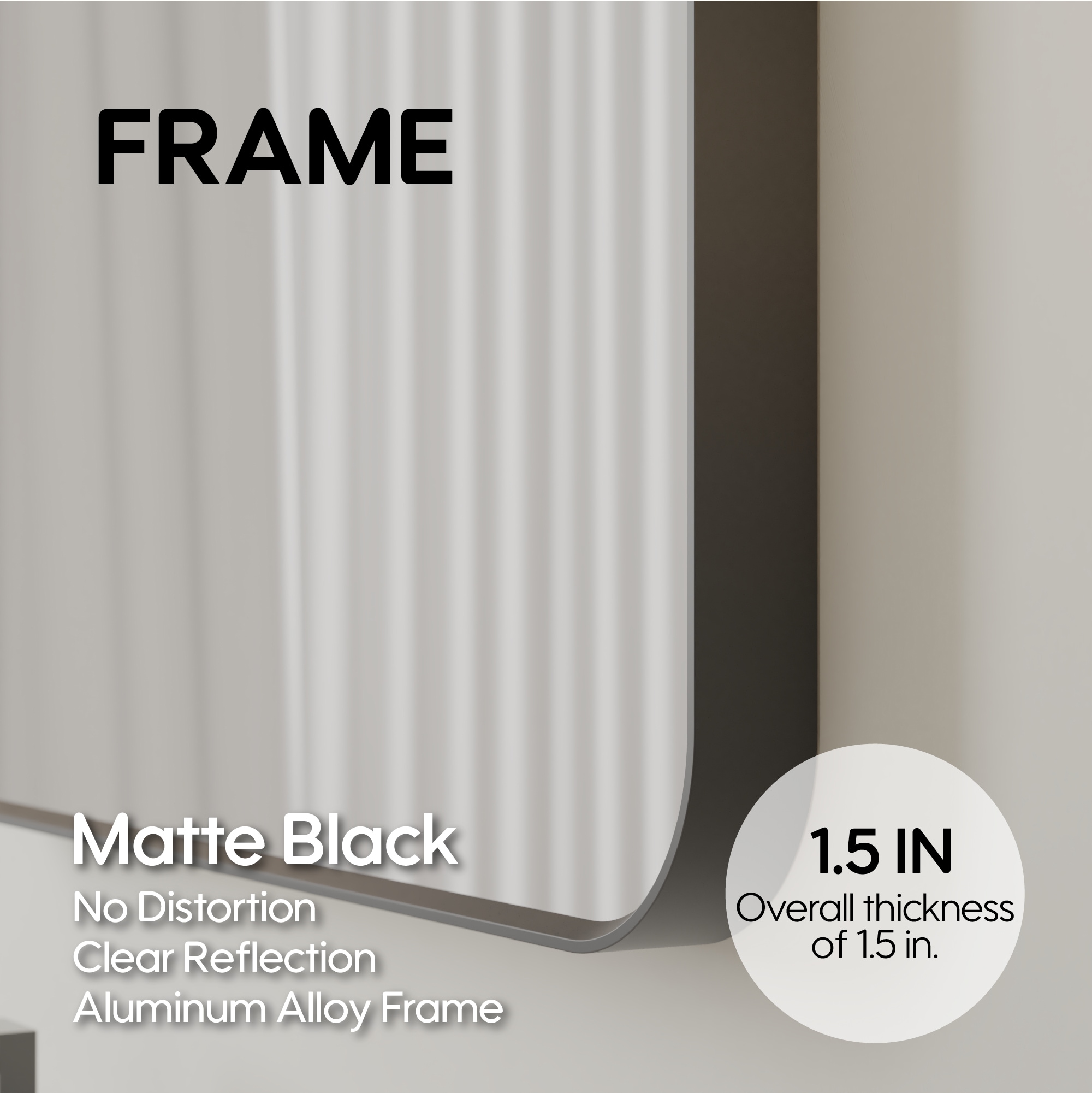 WELLFOR F1MR3036MB Framed-Bath-Mirrors - View #8
