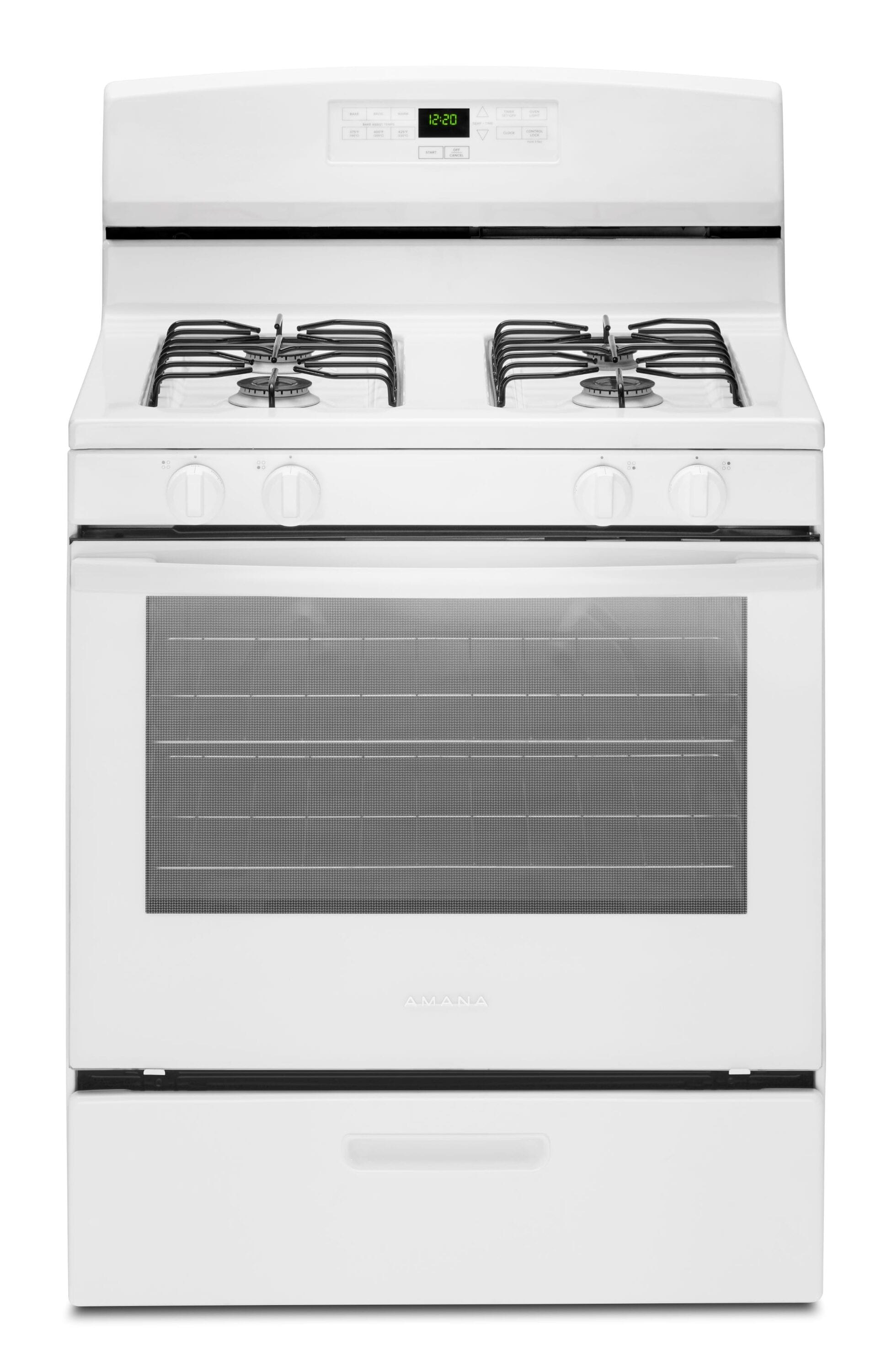 Amana AGR6303MMW 30-in 4 burners 5.1-cu ft Freestanding Natural Gas Range ( White )