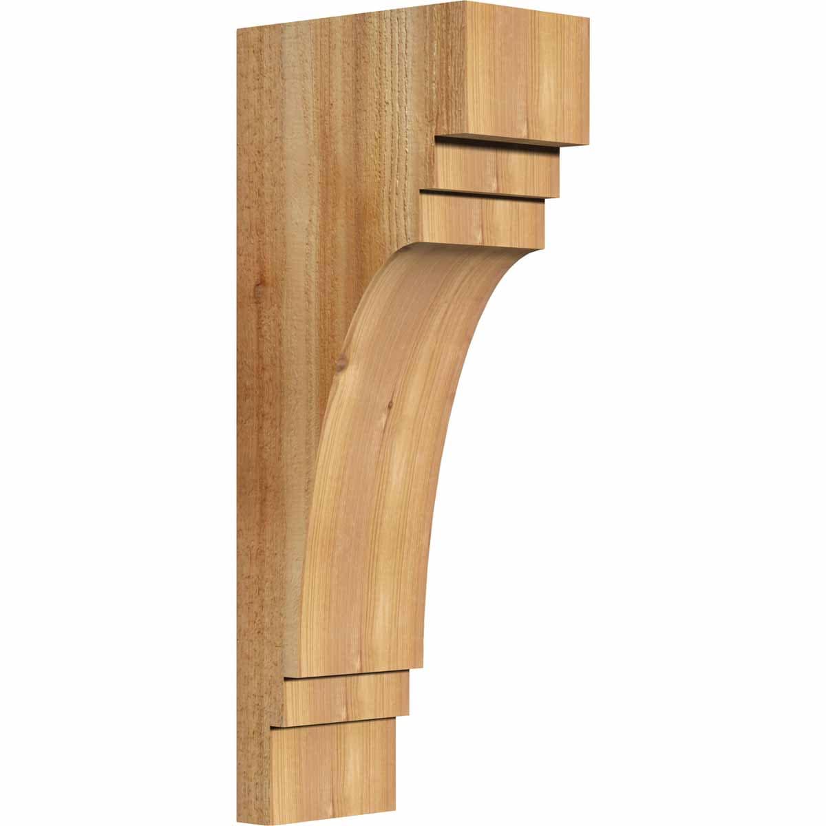 Ekena Millwork COR06X10X26PEC00RWR 6-in x 10-in x 26-in Pescadero Unfinished Western red cedar Wood Paintable/Stainable Corbel