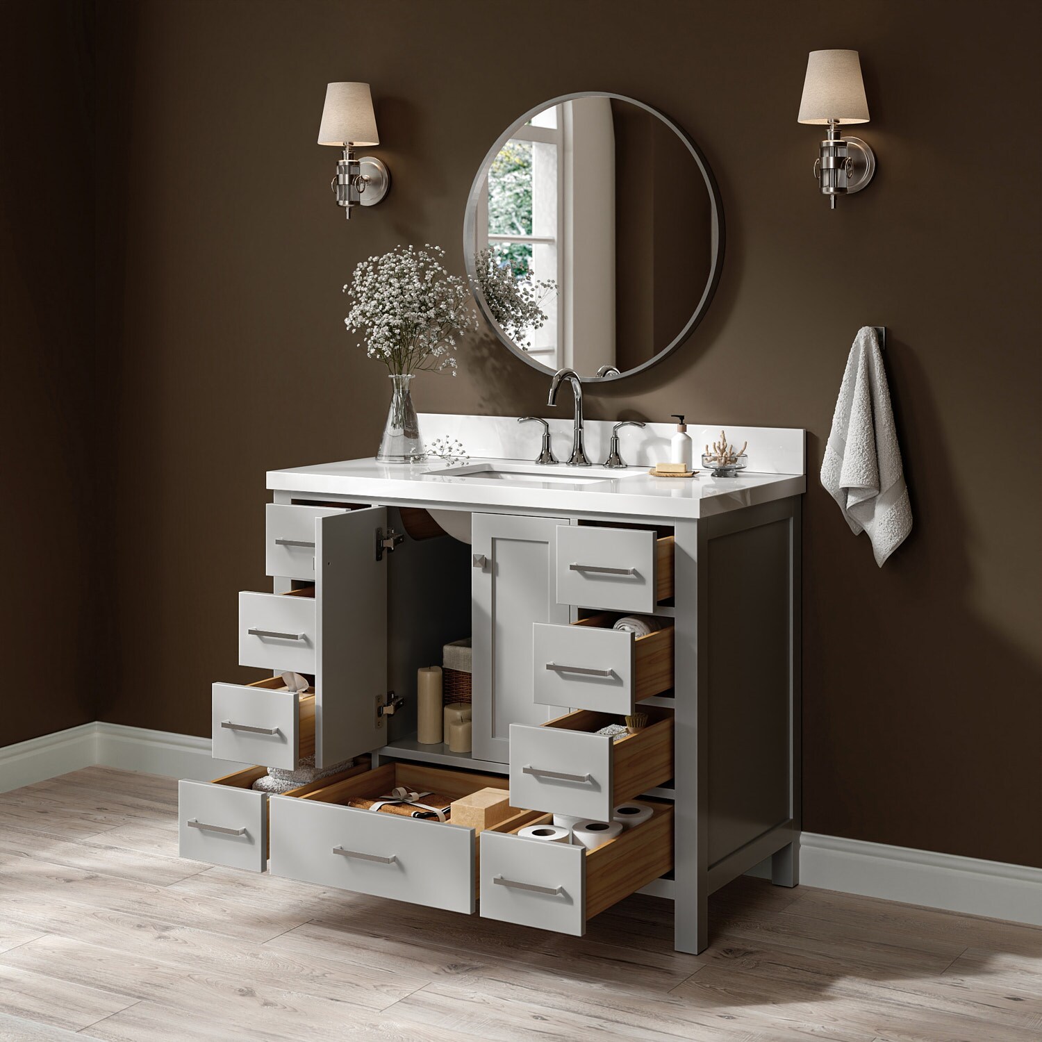 ARIEL A043SWQRVOGRY Bath-Vanity-Combo - View #3