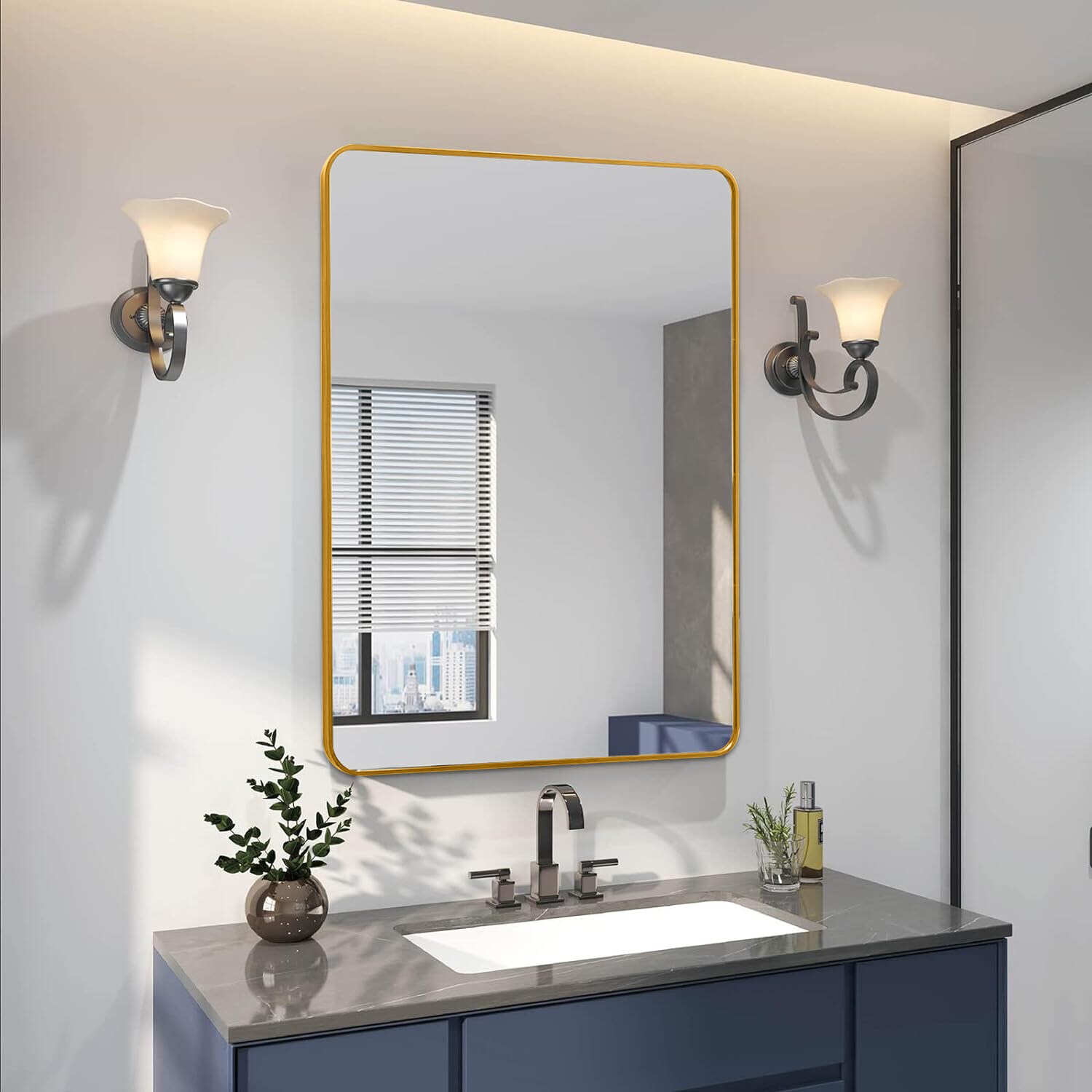 LOVMOR SFRW2203P302740 Framed-Bath-Mirrors - View #3