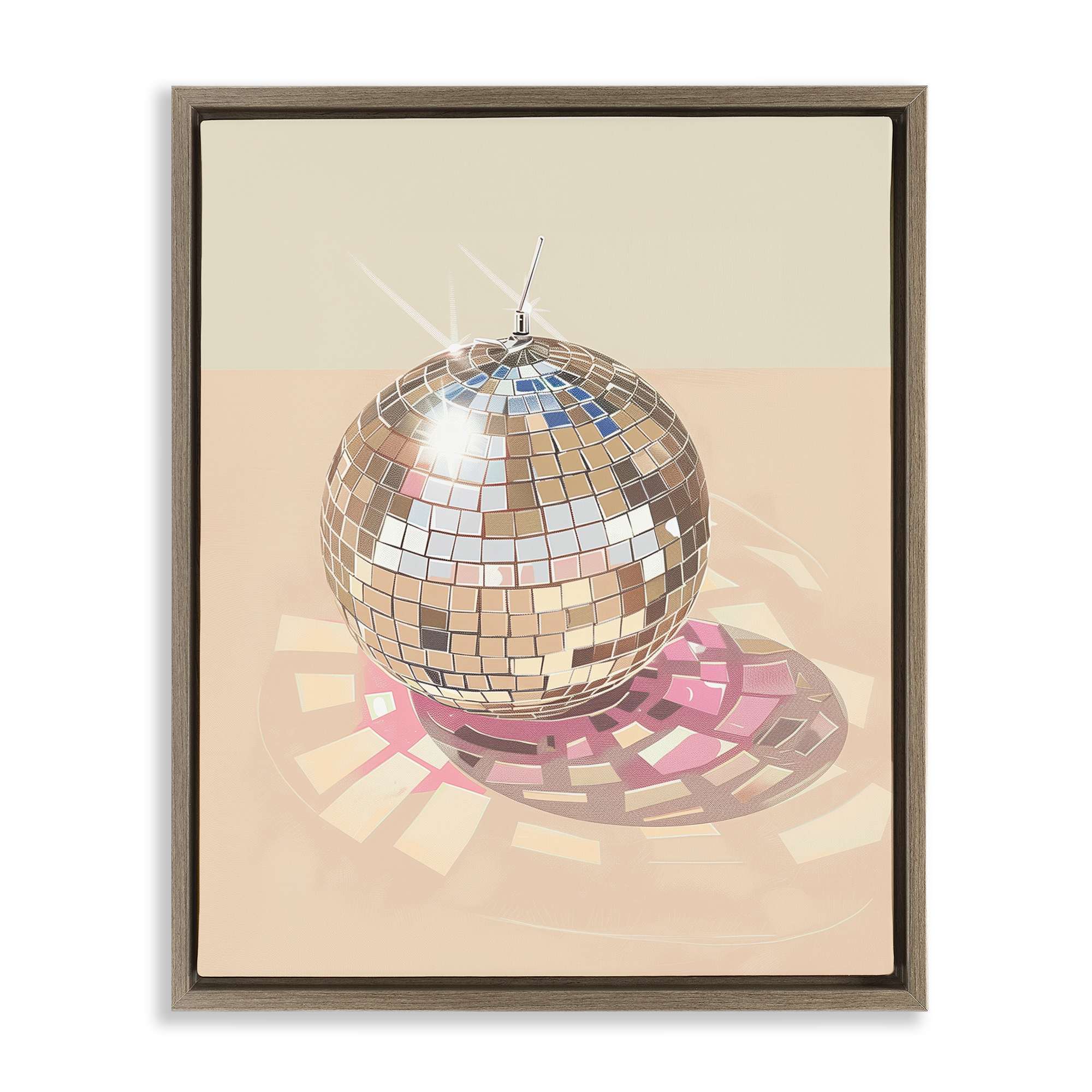 Stupell Industries BT-618-FFE-24X30 Dazzling Disco Ball Refraction Floating Frame design by Arlington Prints