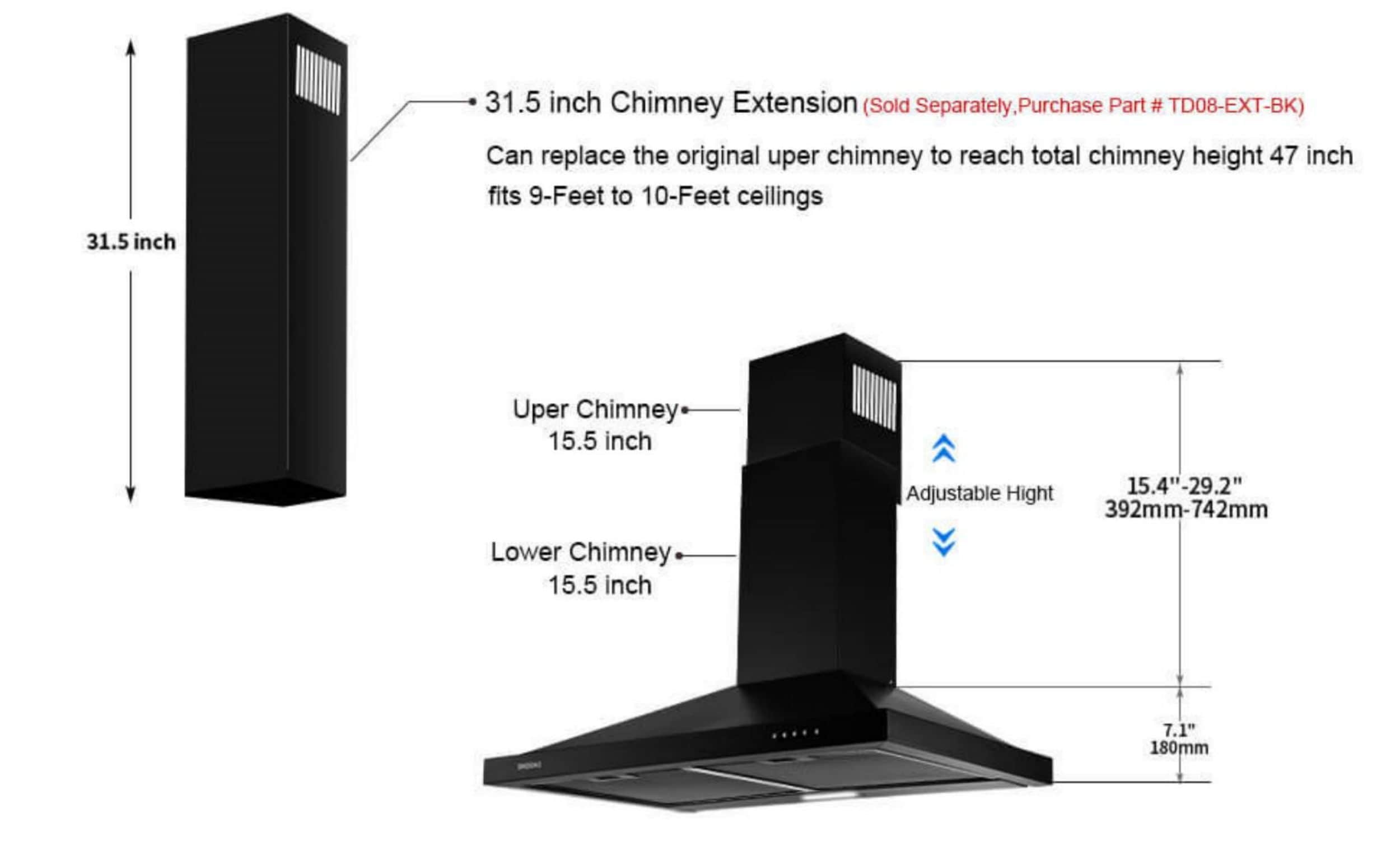 Maocao Hoom BH-2UV6V Wall-Mounted-Range-Hoods - View #7