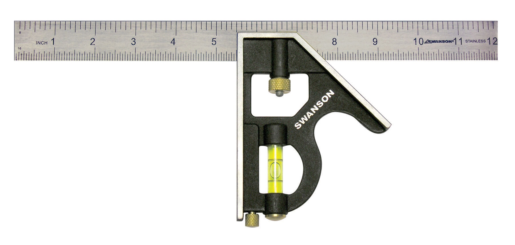 Hardwood Tri Square Set Adjust Angle Slide Ruler Frame Combination 12'' 