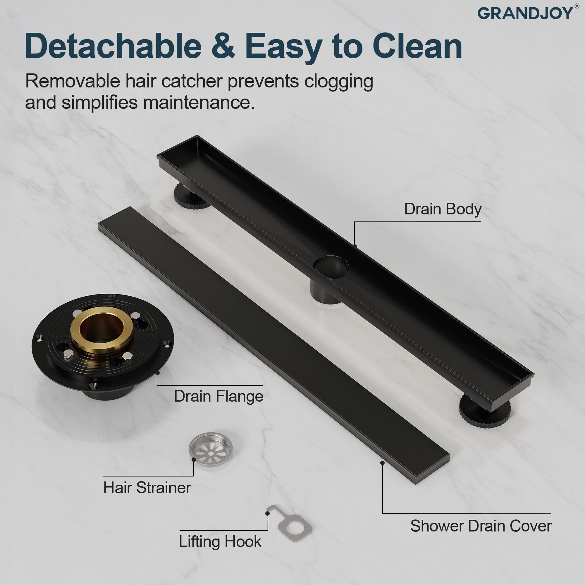 GRANDJOY SGF30GJ-69-BL Drains-Flanges - View #11