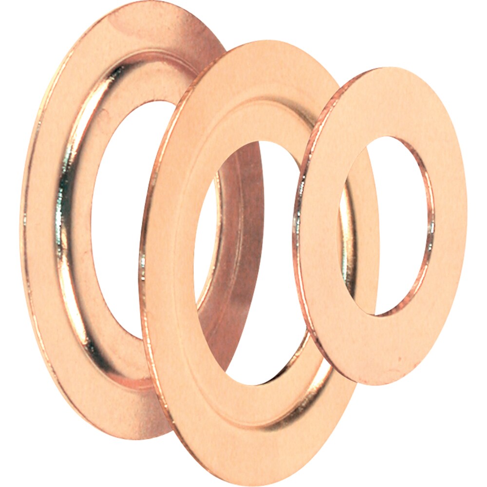 Prime-Line U 9529 4-1/4-in W x 4-1/2-in H Bright Door Reinforcer 2 -Pack Bore hole cover