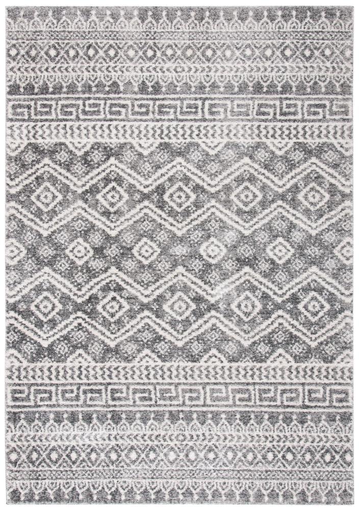 Safavieh TUN737Z-9 Tunisia Einav 9 x 12 (ft) Loomed Polypropylene Gray/Ivory Rectangular Indoor Abstract Bohemian/Eclectic Area rug