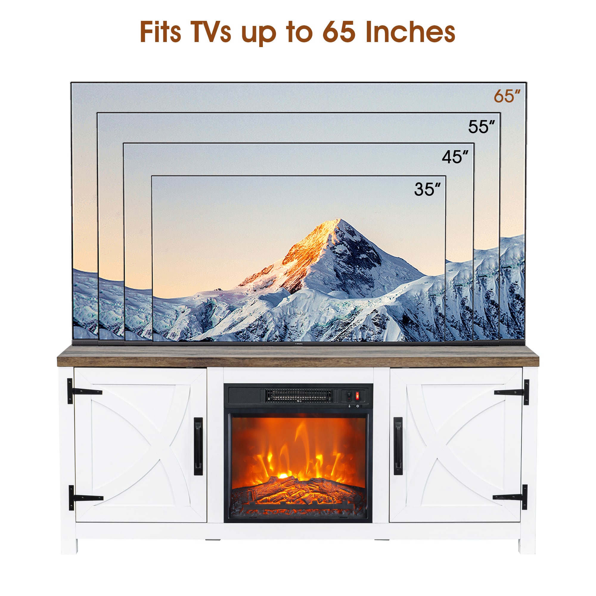 IHOMEadore BBJ01065-58-WHTDOK Electric-Fireplaces - View #3