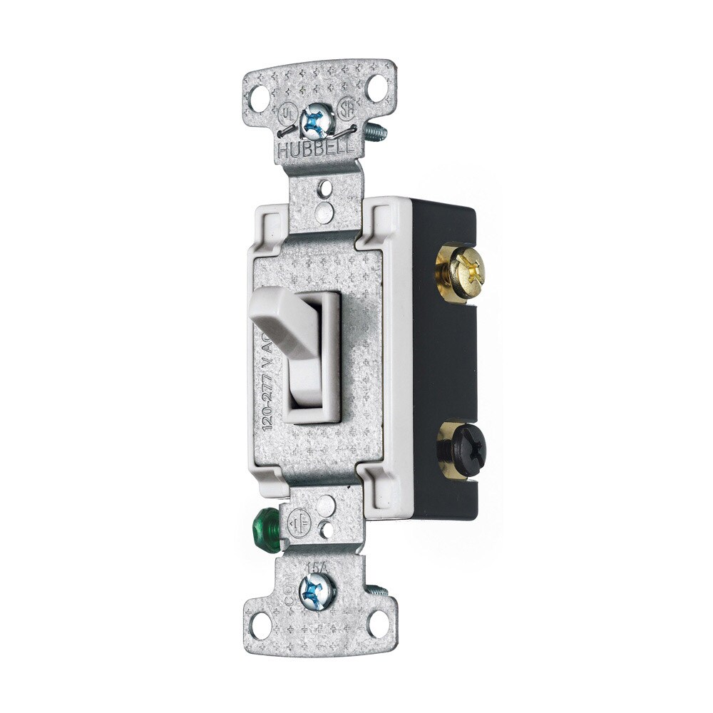 Hubbell RS415WZ 15-Amp 4-Way Framed Toggle Light Switch, White