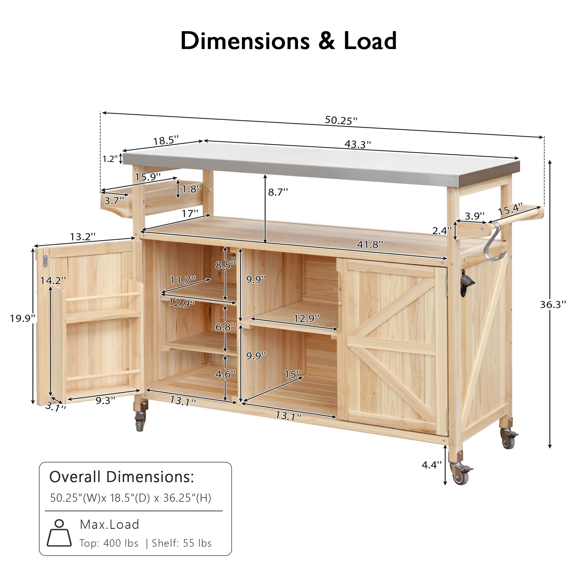 Zeus & Ruta BL03-PATIO-38 Outdoor-Carts - View #7