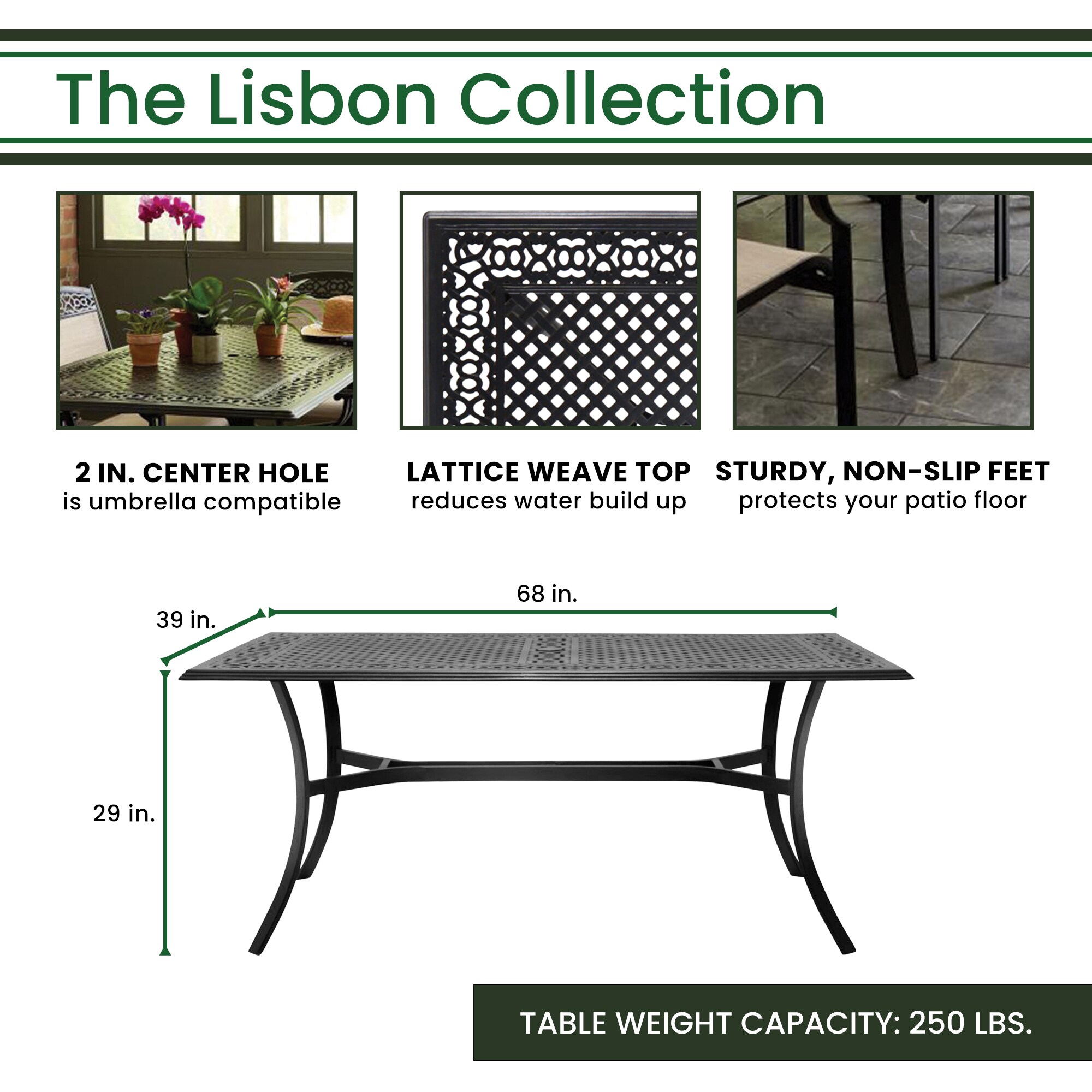 hanover lisbon dining set