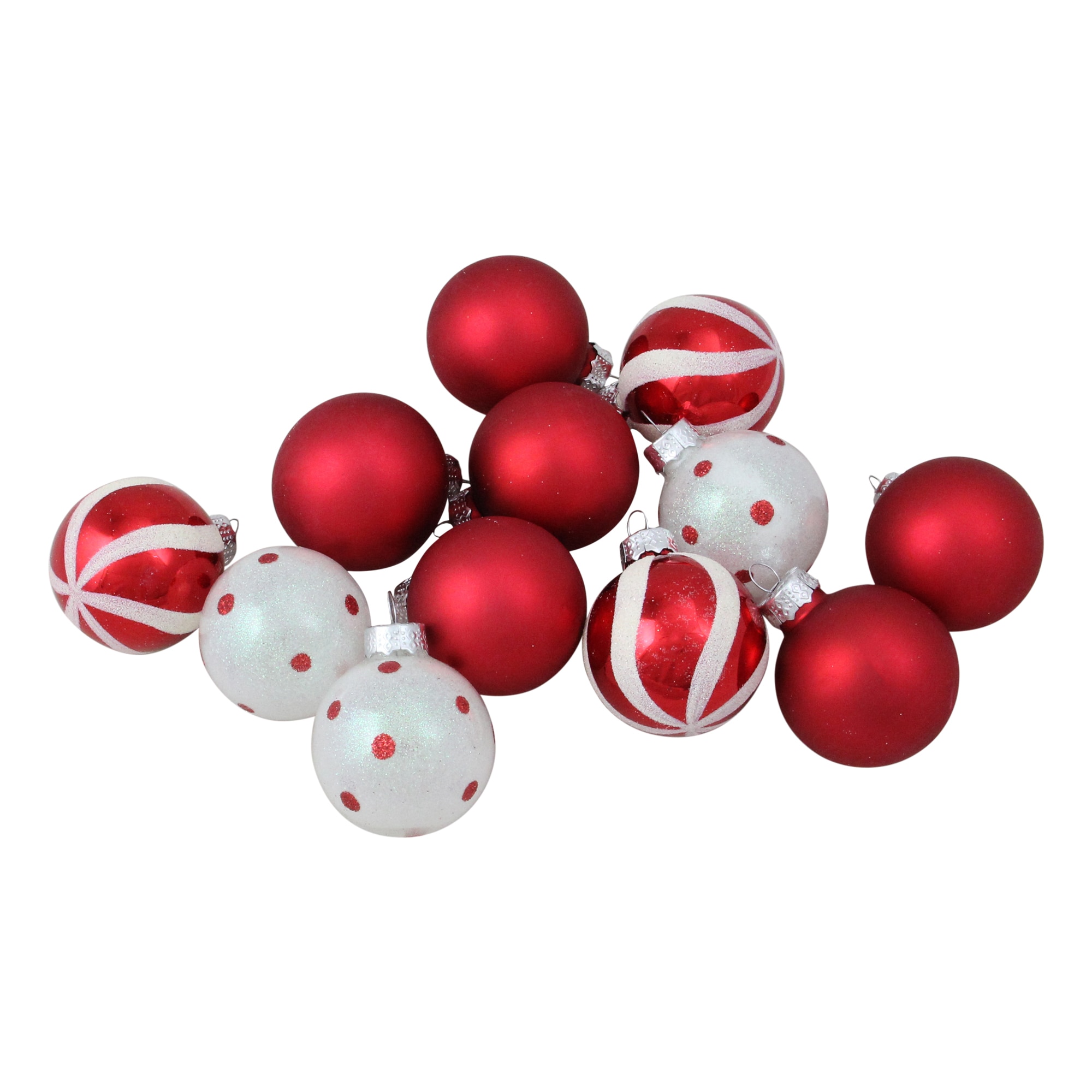 Northlight 32608036 12 -Pack Red Standard Indoor Ornament set
