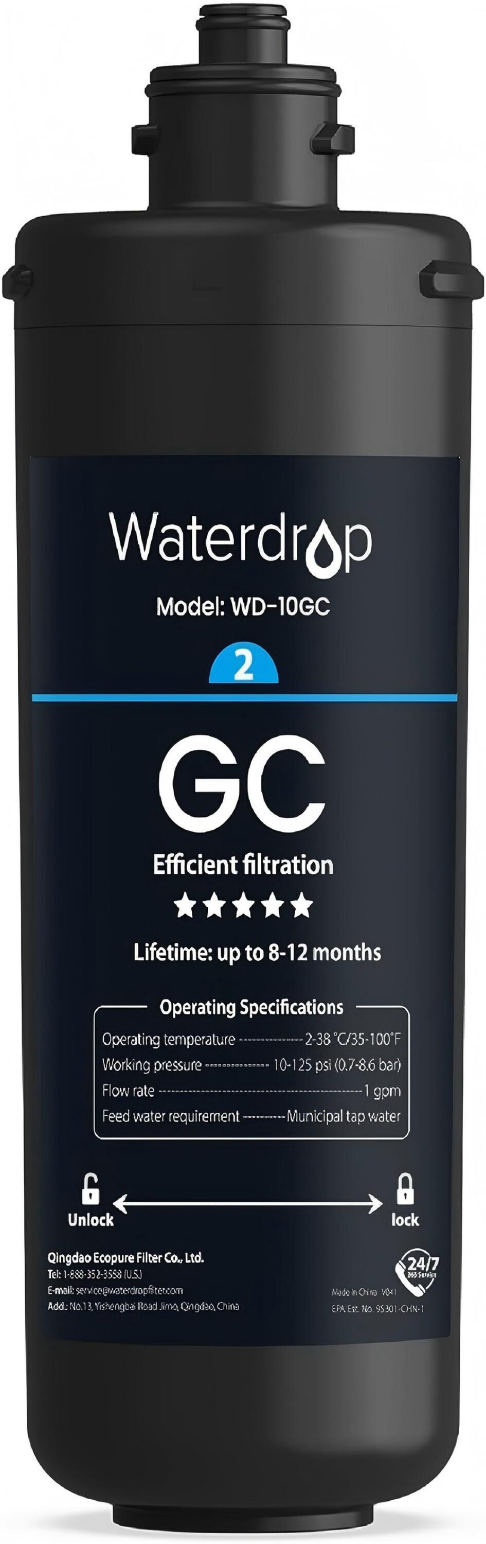 Waterdrop B-WD-10GC Under Sink Water Filter Carbon block Under sink Replacement Filter
