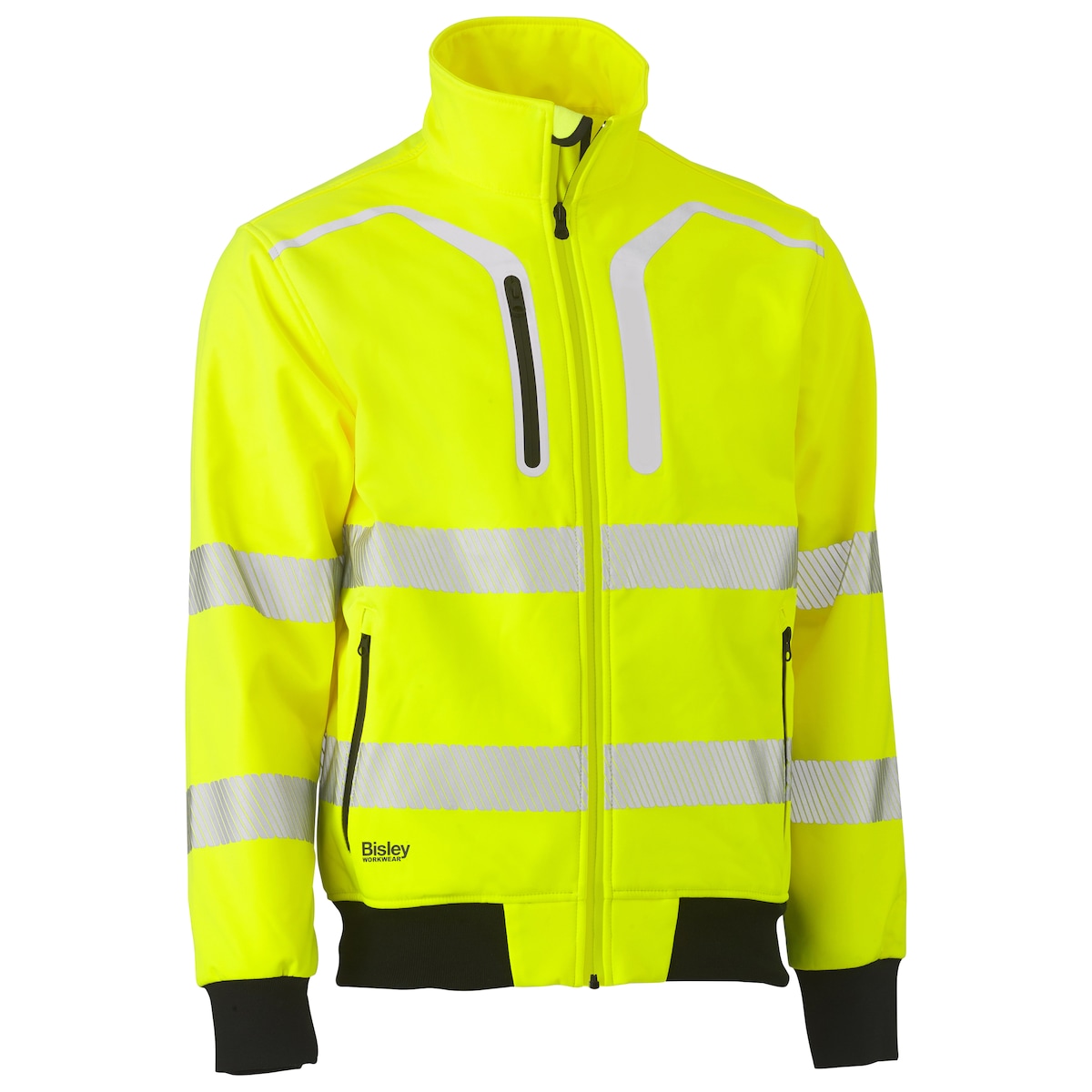 Bisley 333M6979T-YEL2XL Men's Hi-Vis Yellow Fleece Softshell jacket ( 2XL )
