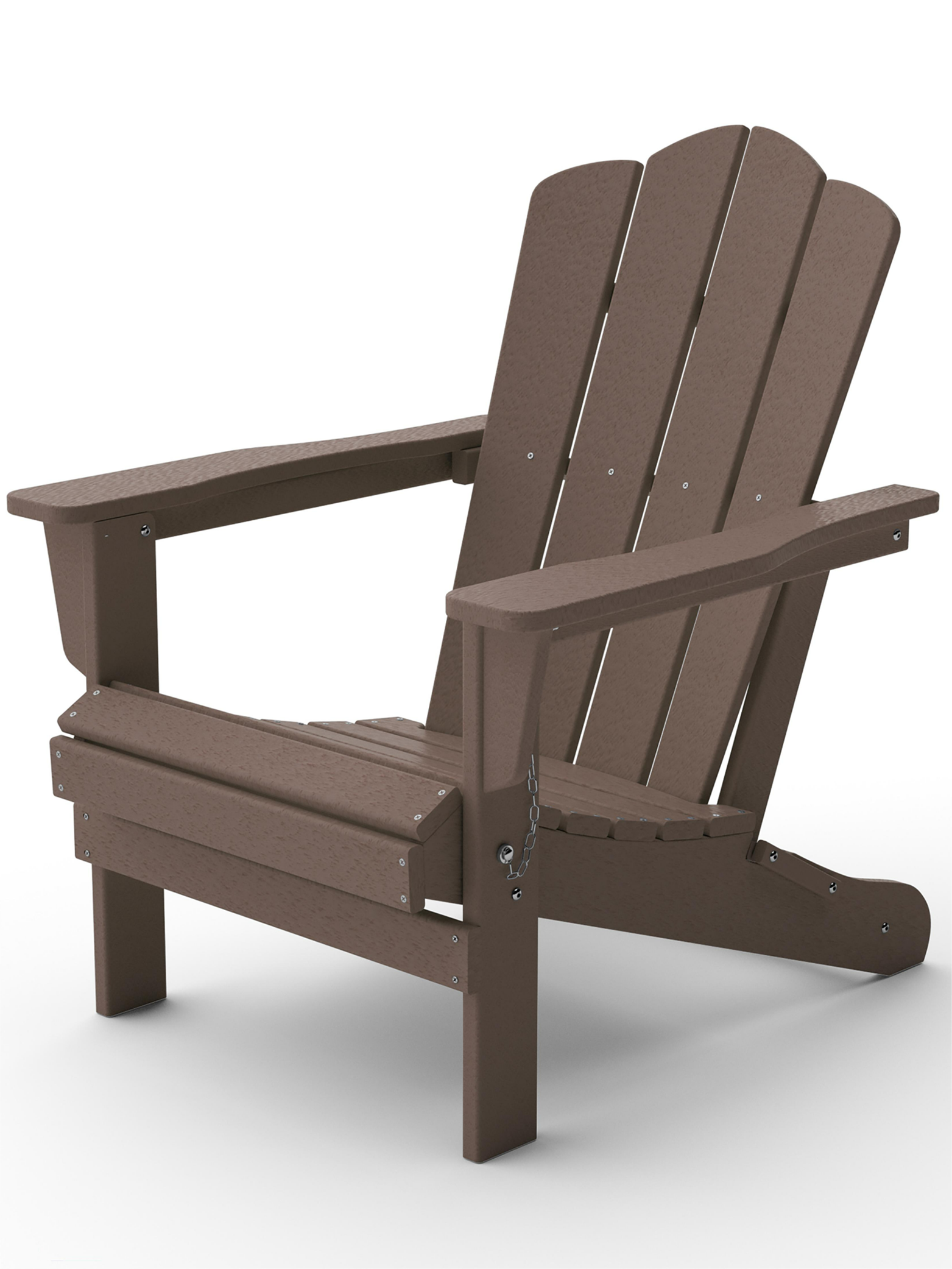 JEAREY Folding Adirondack Chair Stackable Brown Hdpe Frame Stationary ...