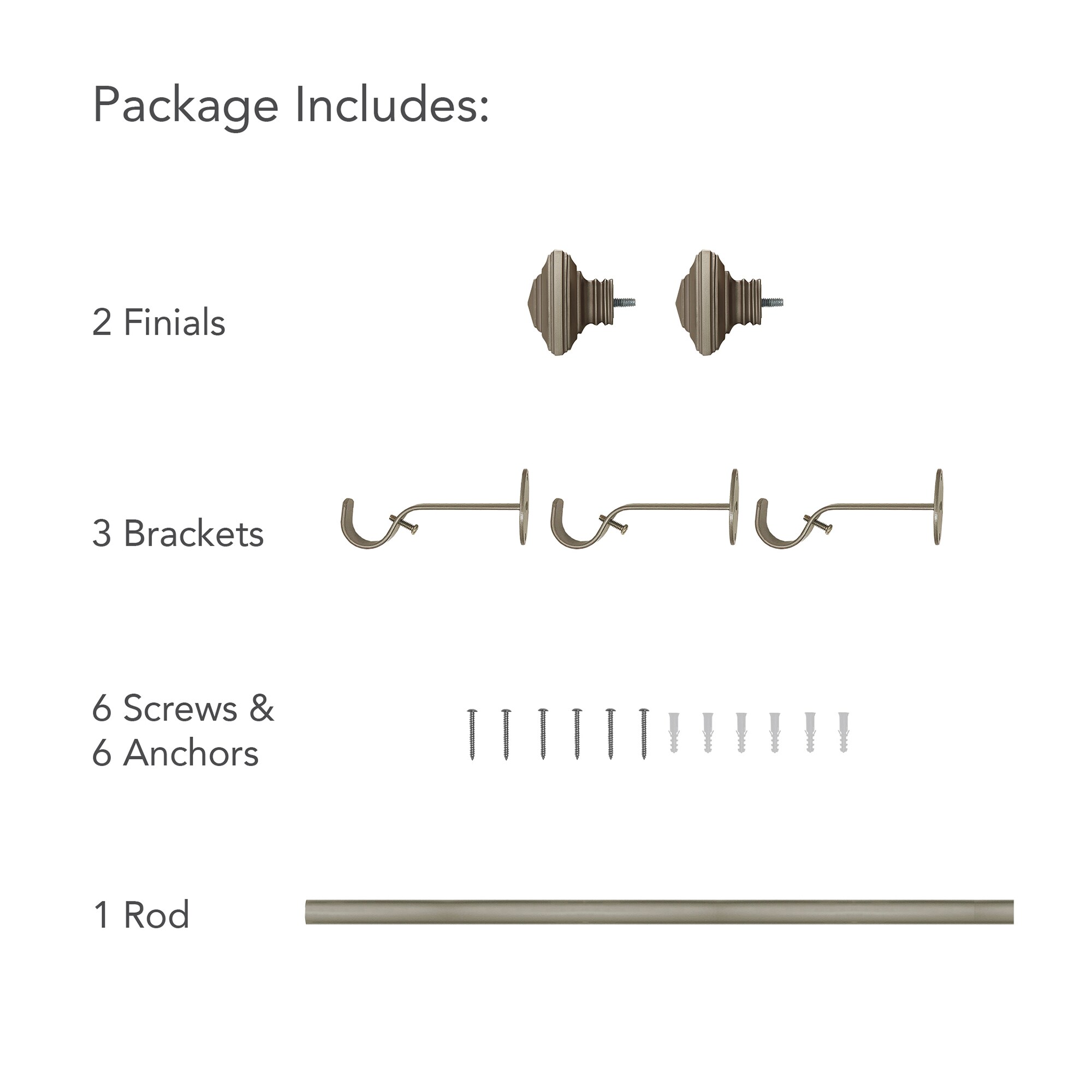 Elrene Home Fashions 026865995558 Curtain-Rods - View #4