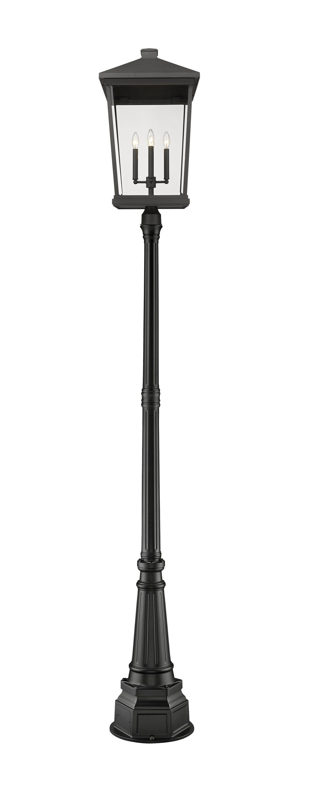 Z-Lite 568PHXXLR-564P-BK Beacon 113.25-in H Black Hardwired LED Post Light