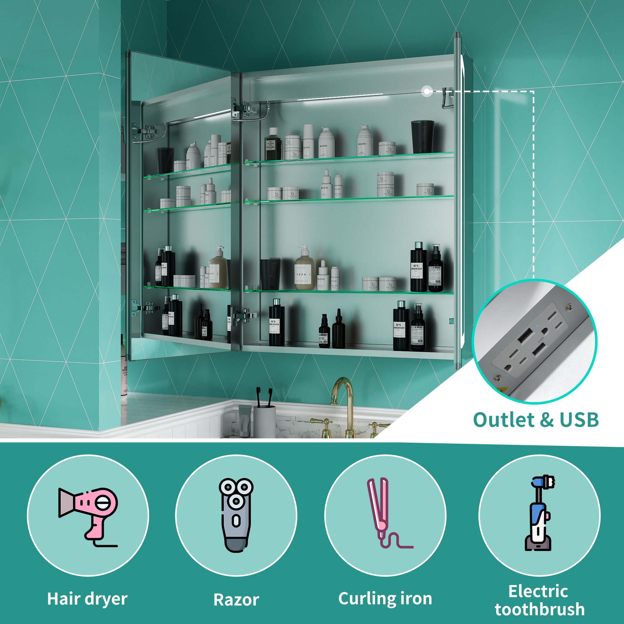 ExBrite EBMC3036V4DX Bathroom-Medicine-Cabinets - View #8
