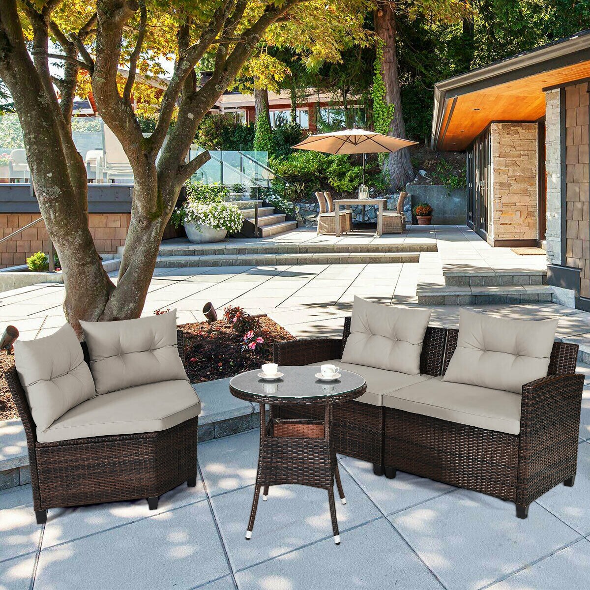 Forclover HYFE-68655ABN Patio-Conversation-Sets - View #2