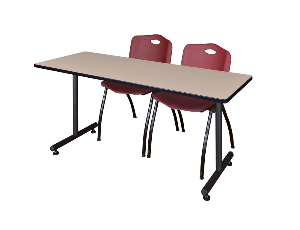 Regency MKTRCT6630BE47BY Training Off-white 4-Person Training Table (66-in W x 29-in H)