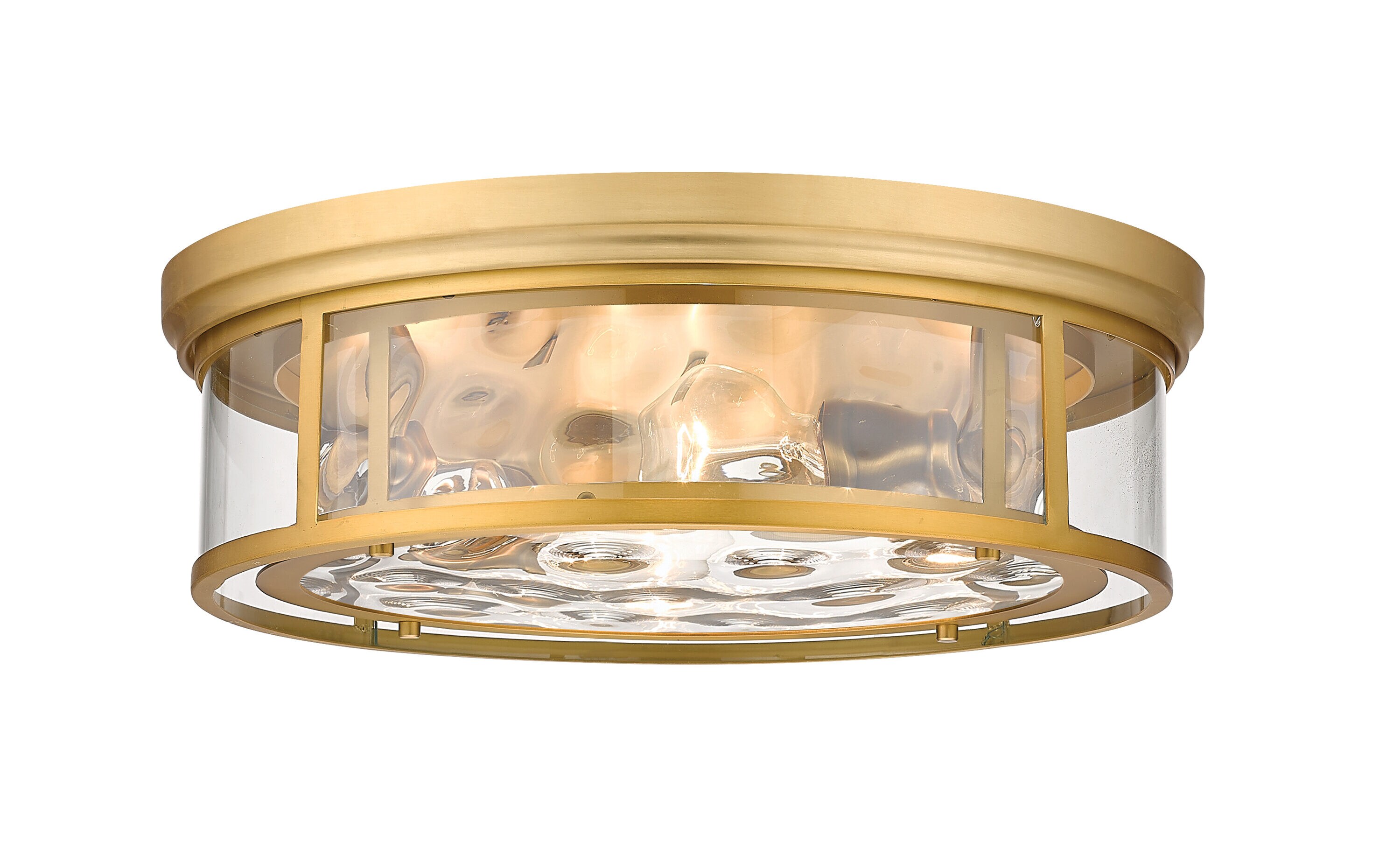 Z-Lite 493F4-OBR Clarion 4.0 -Light 20.75-in Satin Brass Flush Mount Light