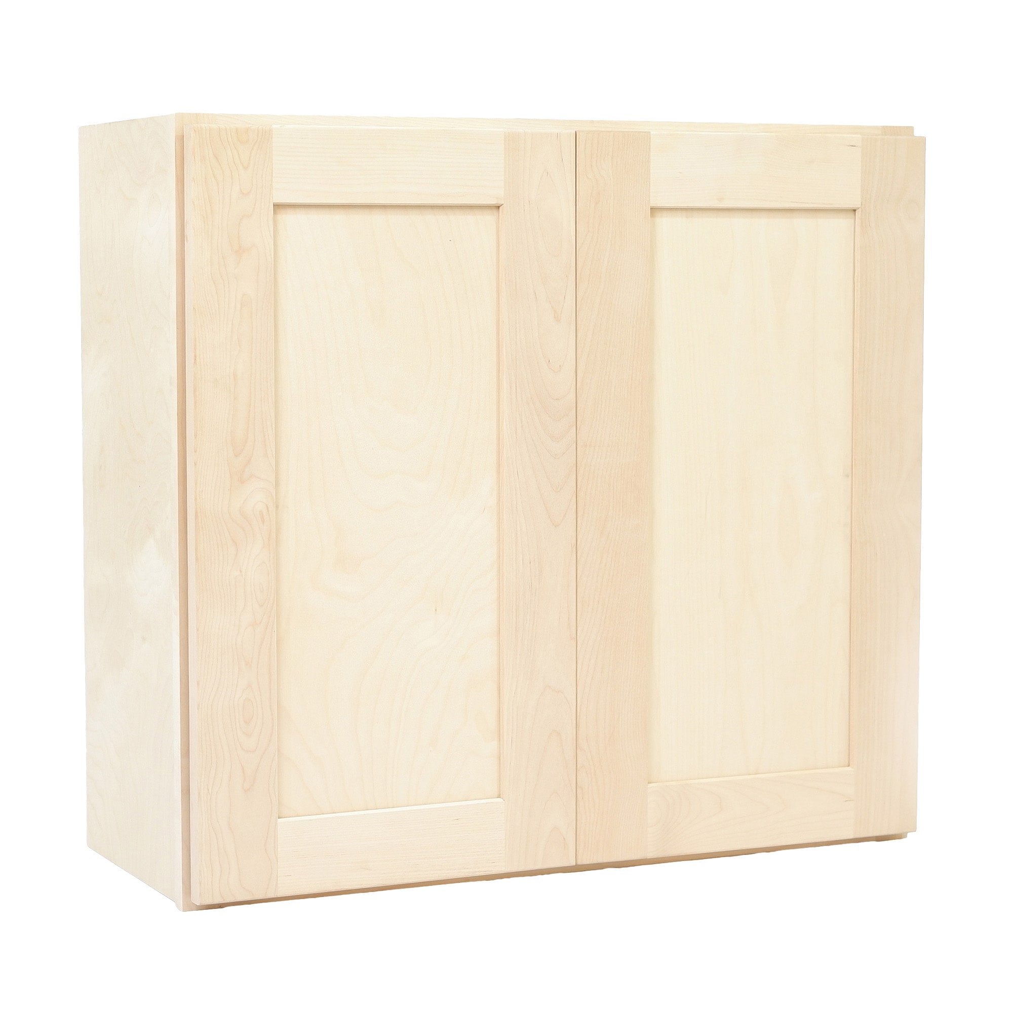 Design House 30-in W x 34.5-in H x 24-in D Brown Unfinished Birch Wall Ready to Assemble (RTA) Cabinet Recessed Panel Shaker
