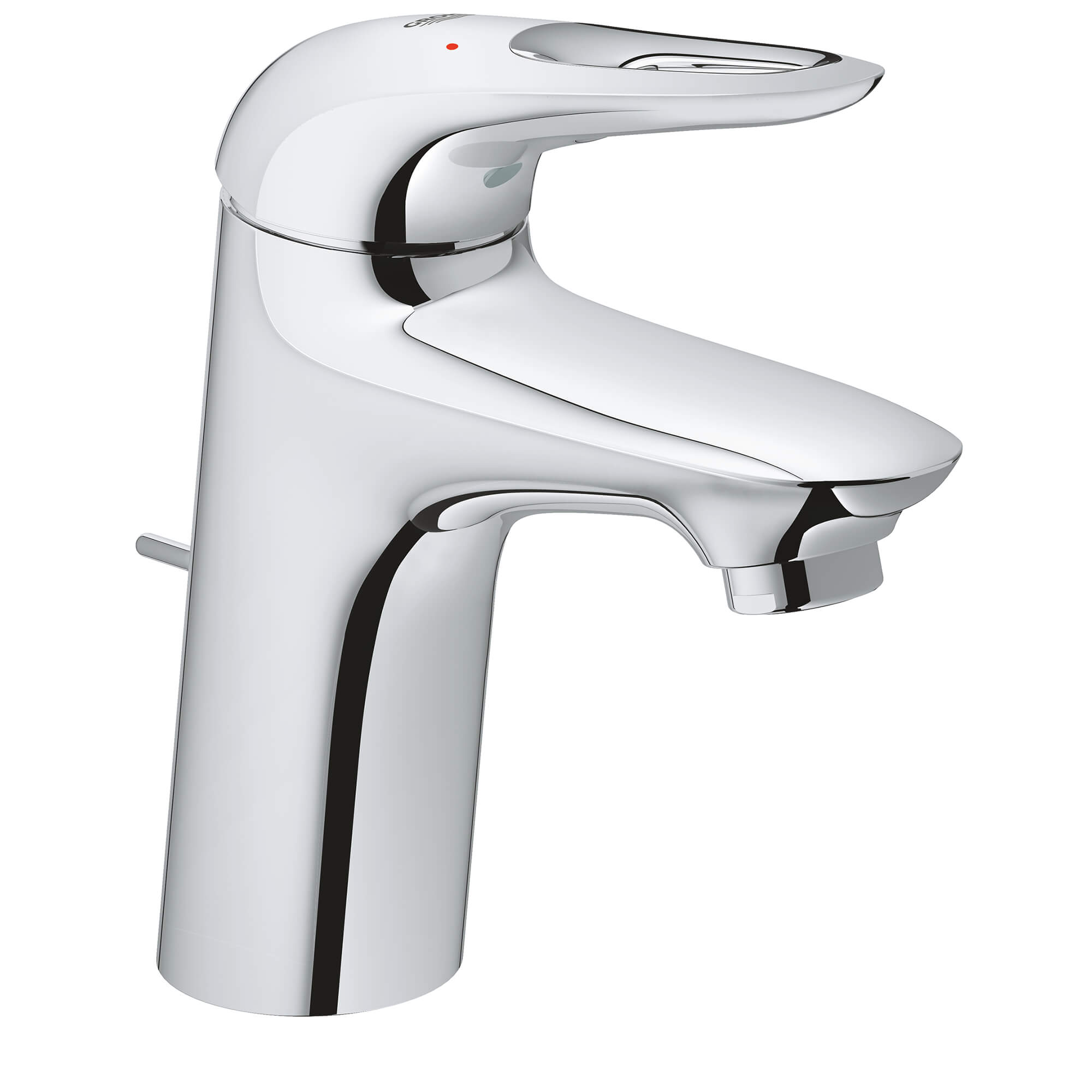 GROHE Eurostyle Chrome 1-handle Single Hole WaterSense Low-arc Bathroom Sink Faucet with Drain