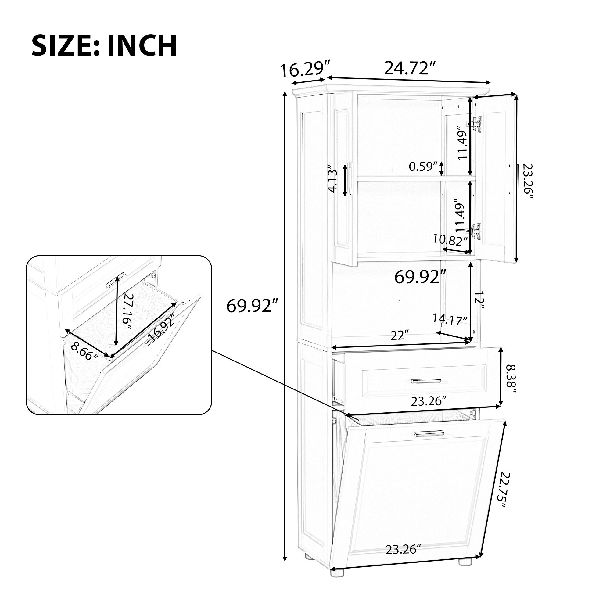 Dexmalle WF323481AAK Linen-Cabinets - View #10
