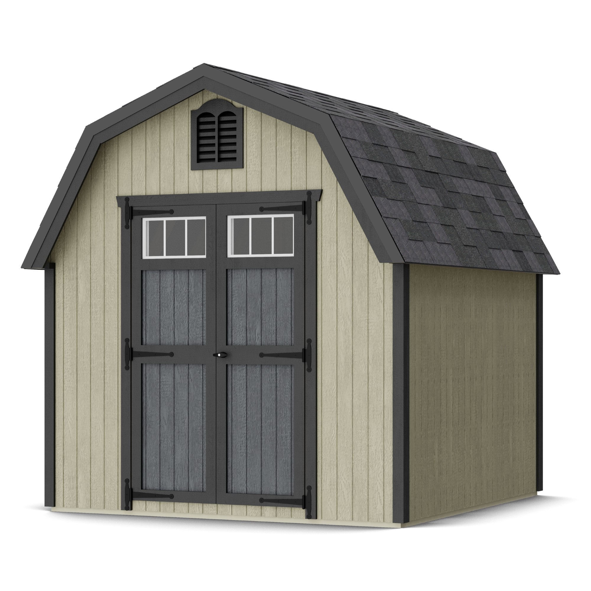 Little Cottage Co 8X8 GCGS-PC-FK Colonial Greenfield 8-ft x 8-ft Gambrel Style Wood Outdoor Storage Shed with 2 Doors