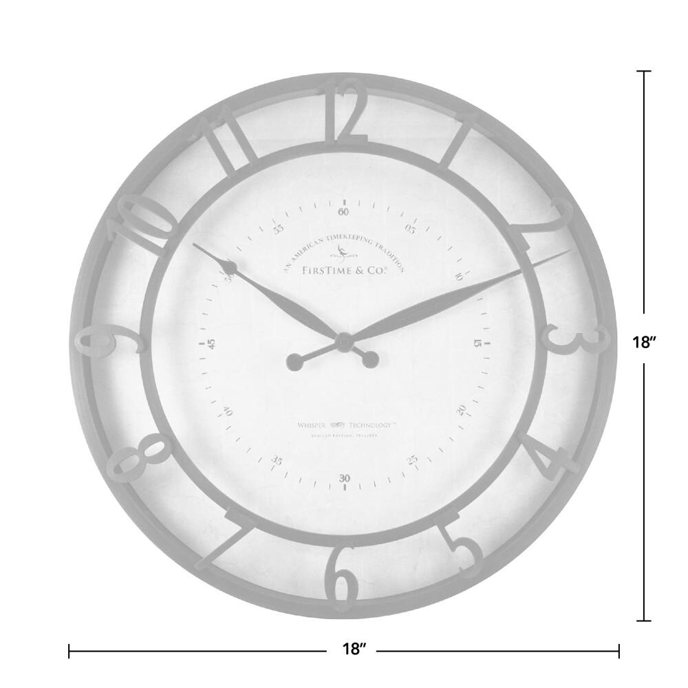 FirsTime Kensington Whisper Analog Round Wall Clock at Lowes.com