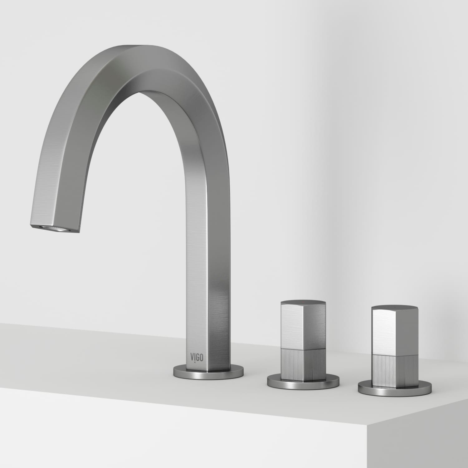 Hart Modern Brushed Nickel 2-Handle Low-Arc Bathroom Faucet