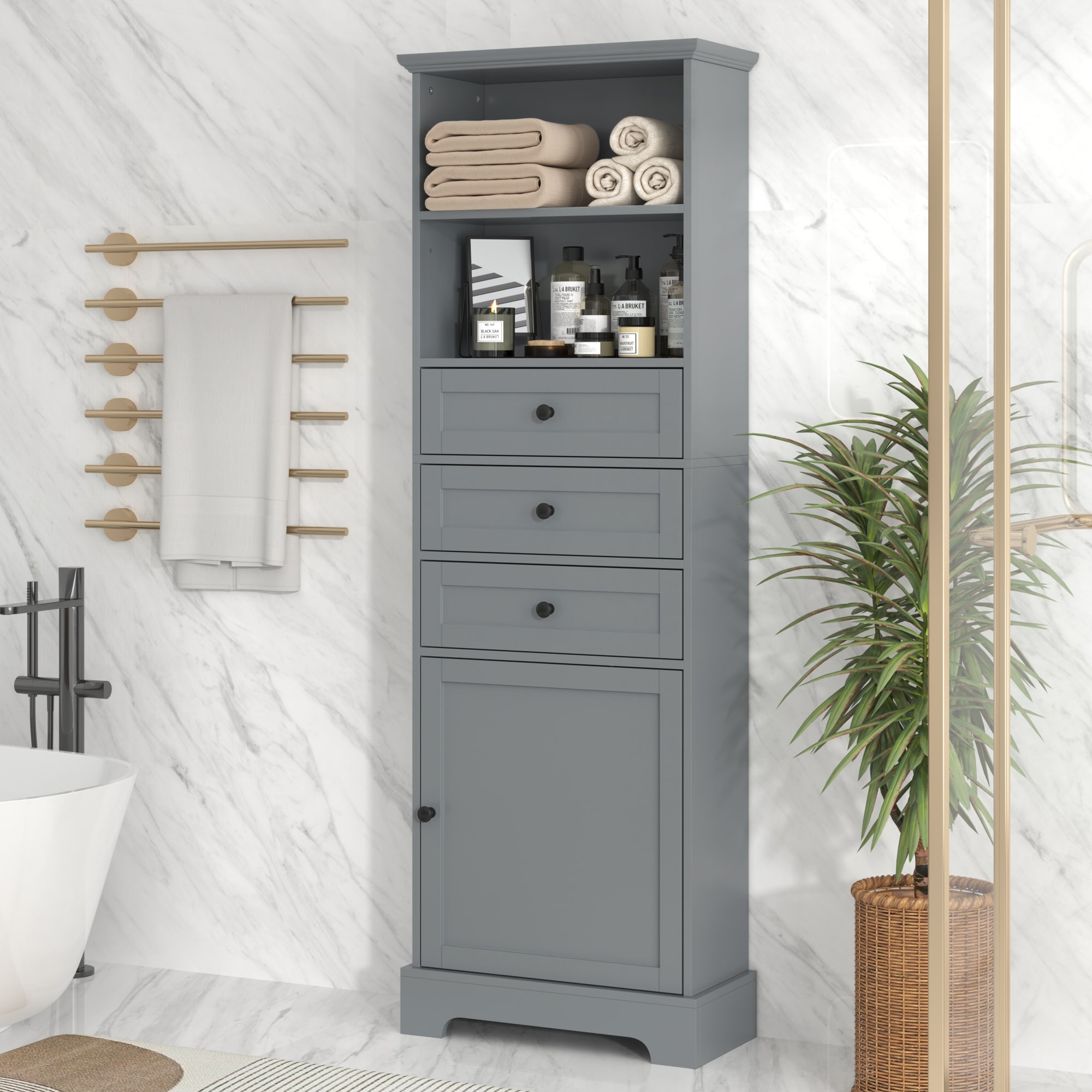 GDFStudio 329637 Bathroom-Wall-Cabinets - View #3
