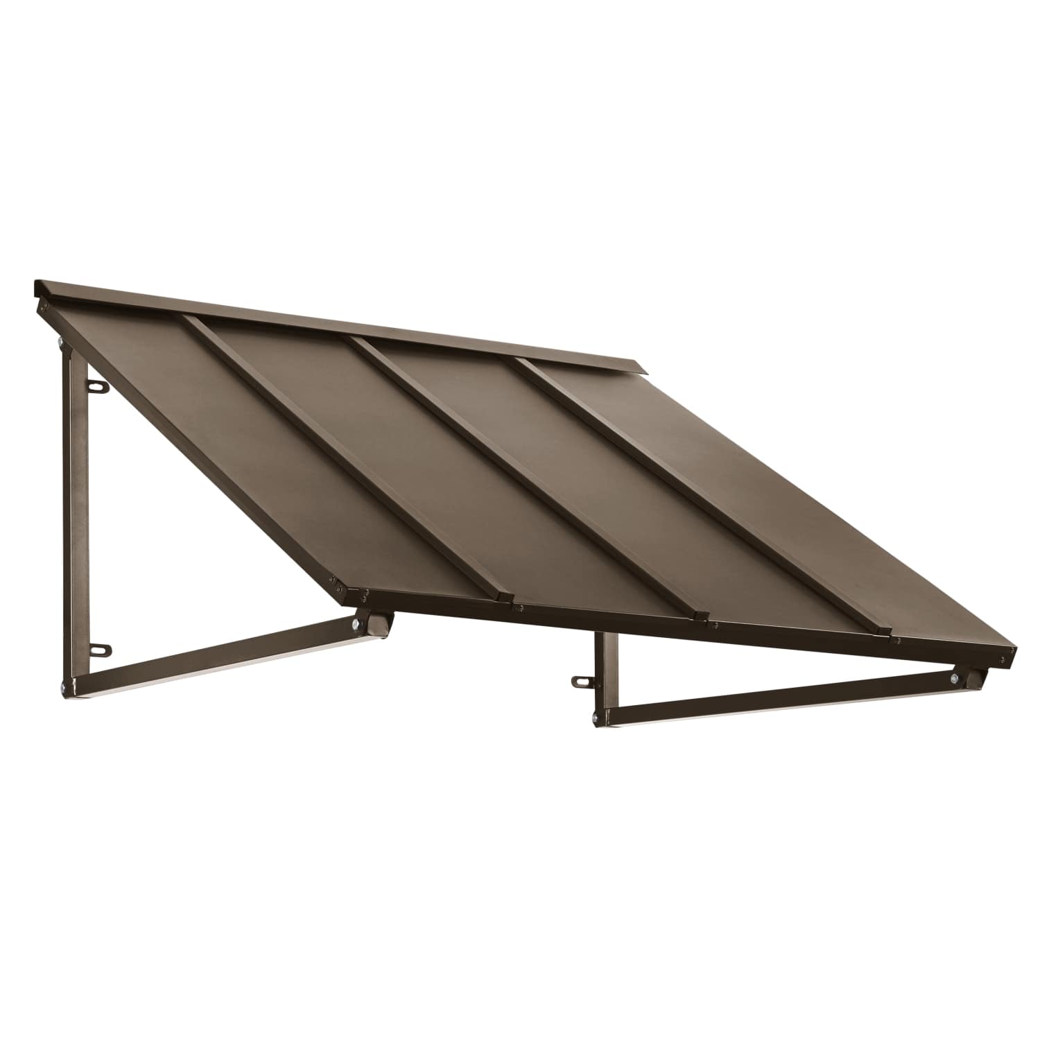 Awntech Houstonian 44-in W x 24-in H x 36-in D Bronze Open-Sided Aluminum Metal Window Awning