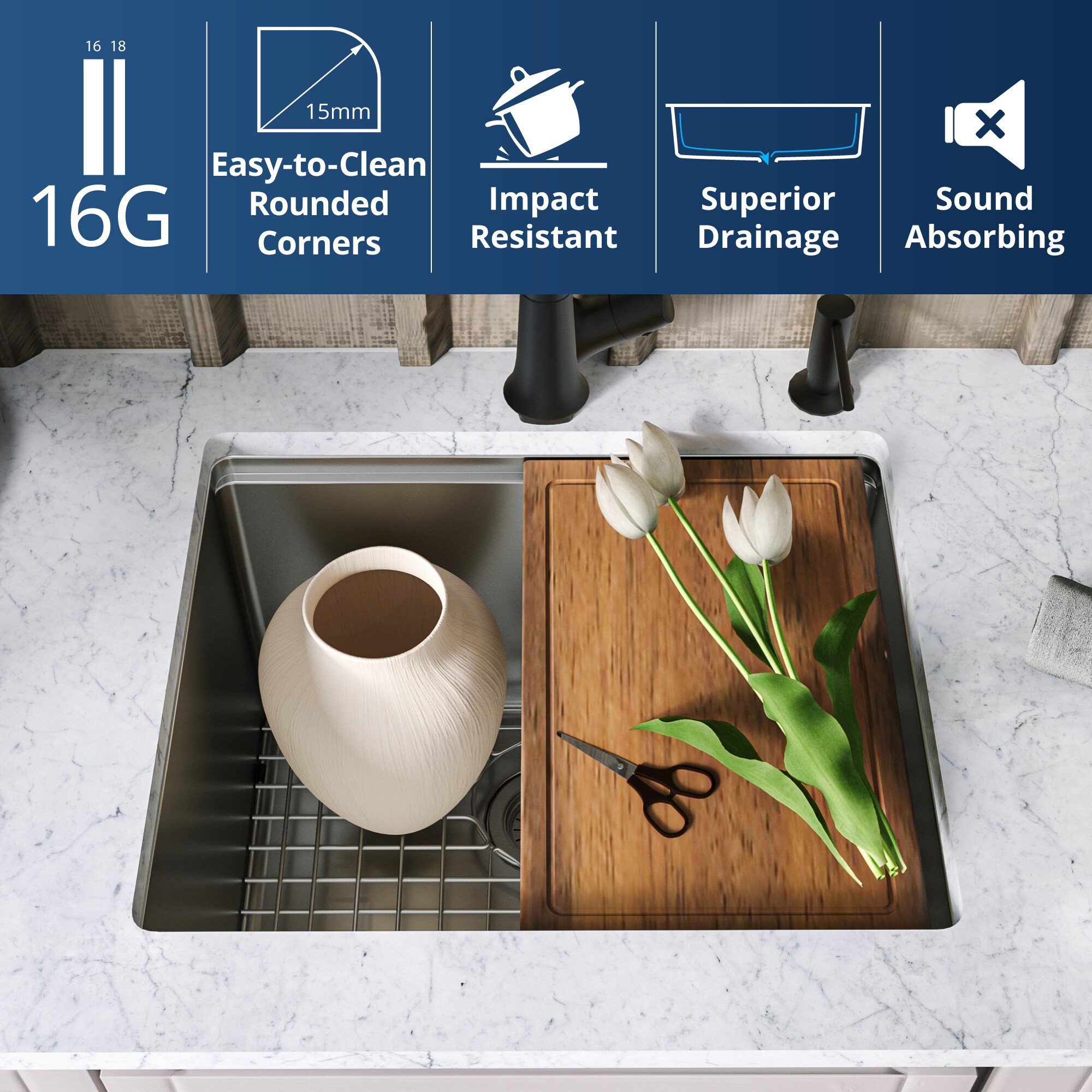 Karran WS-33-PK1 Kitchen-Sinks - View #5