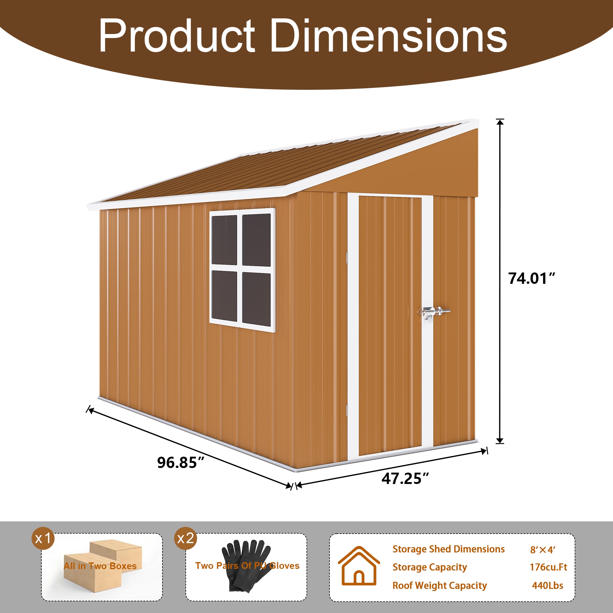 Mondawe MD-WWC00062 Metal-Storage-Buildings-Sheds - View #9