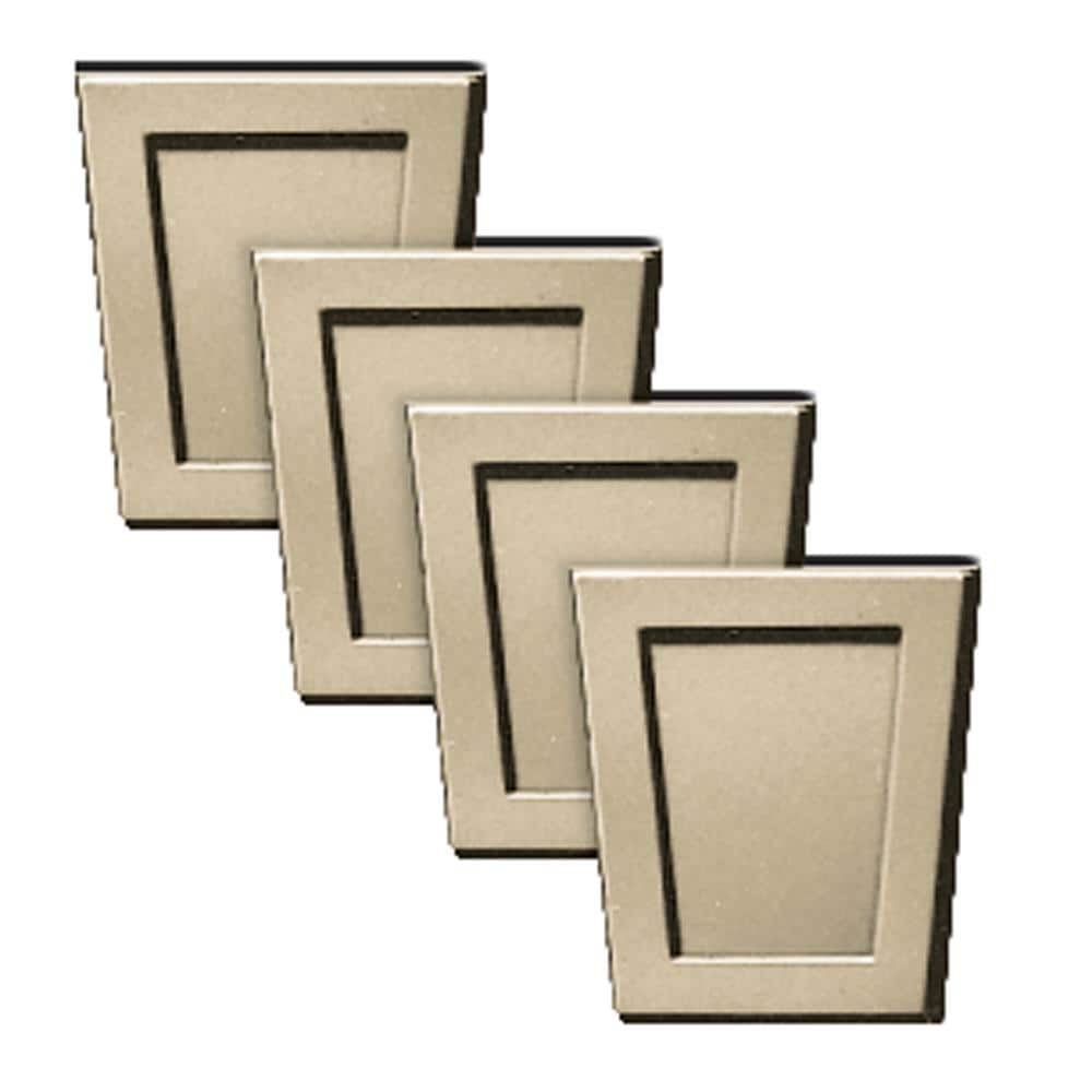 Builders Edge 180020001013 4 -Pack 4-in x 4.5-in Light Almond Polypropylene Gable Vent Keystones