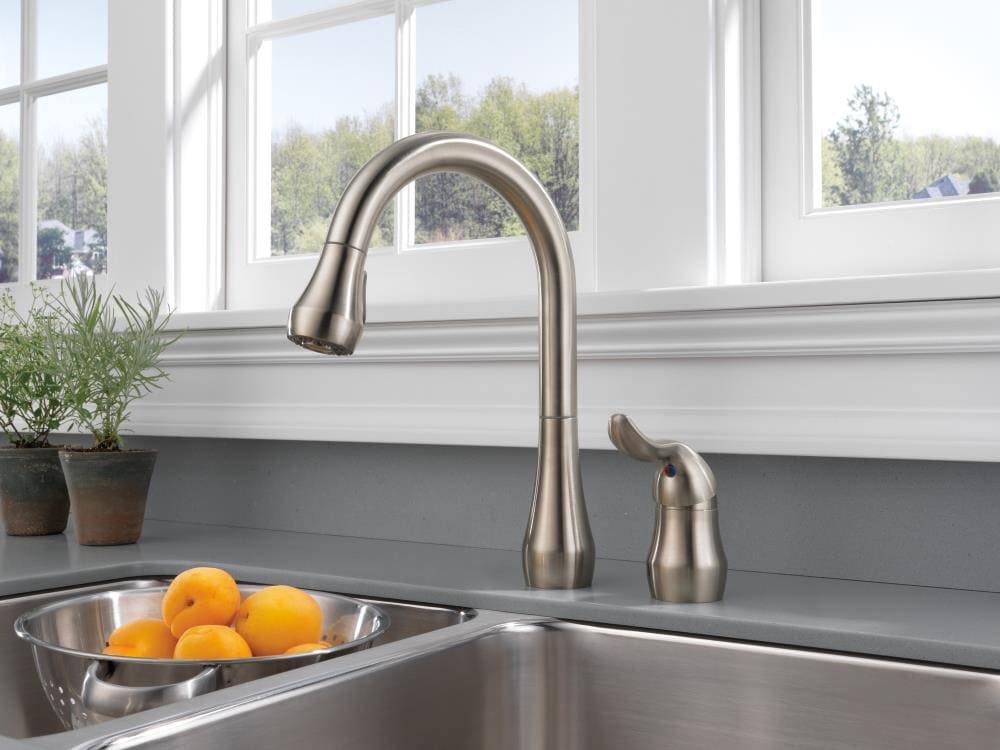 Peerless Apex Stainless Single Handle Pull Down Kitchen Faucet With   12170217 