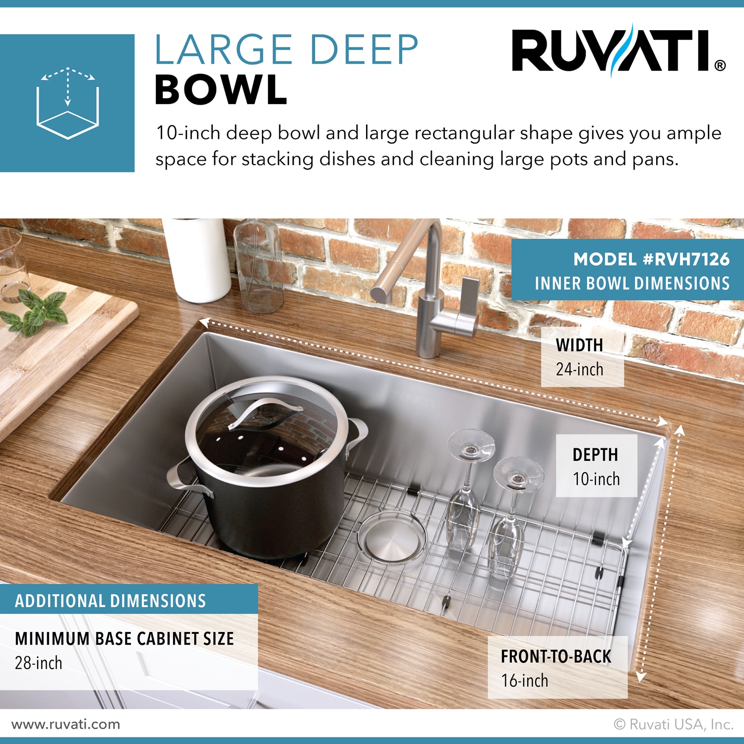 Ruvati RVH7126 Kitchen-Sinks - View #8