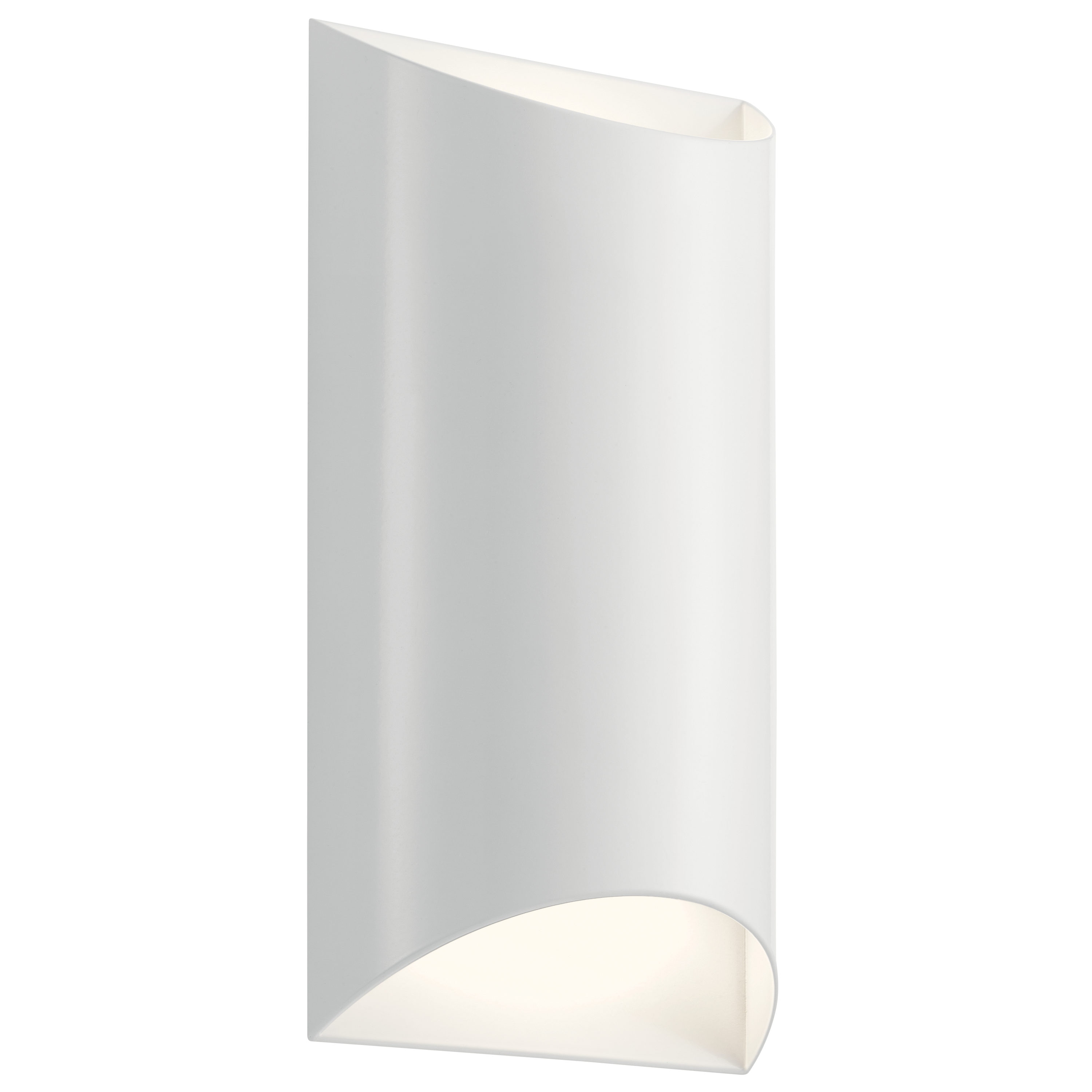 Kichler Wesley 13.75-in White Integrated Outdoor Wall Light in the