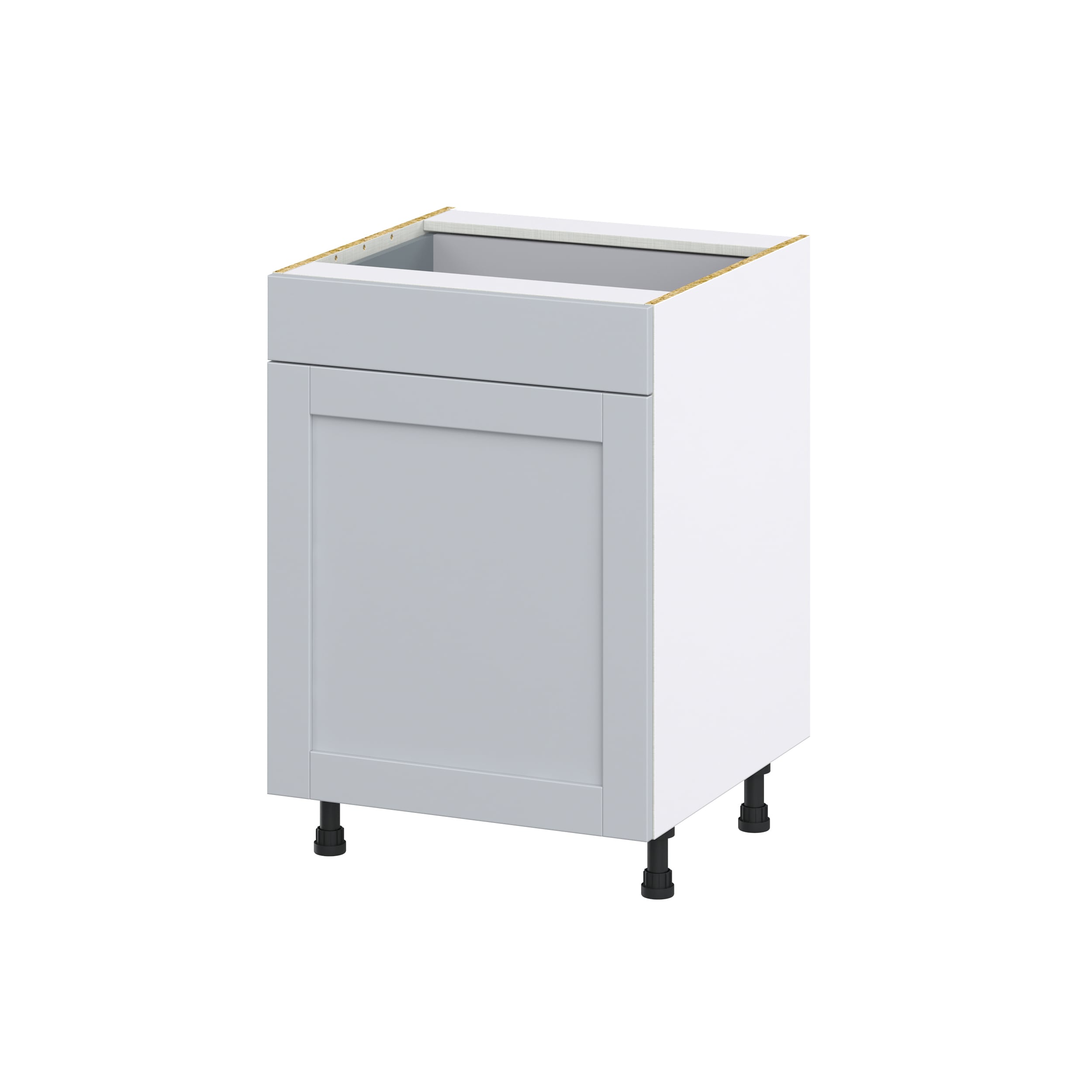 Hugo&Borg Charlesberg 24-in W x 34.5-in H x 25-in D Gray 1-Drawer Base Fully Assembled Cabinet (Recessed Panel Shaker Style)