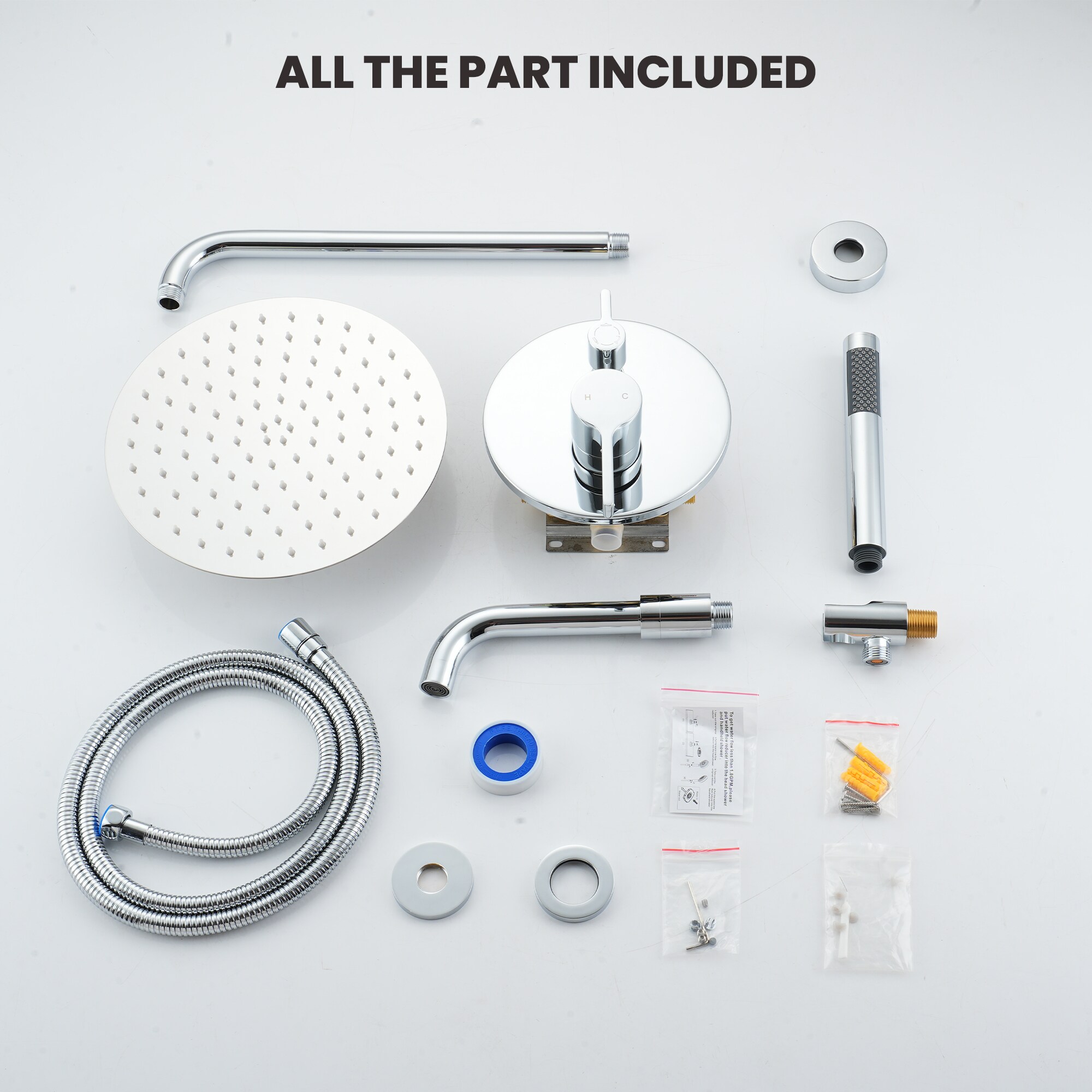 CASAINC M6646-A-10-BG Showerhead-Bar-Panels - View #14