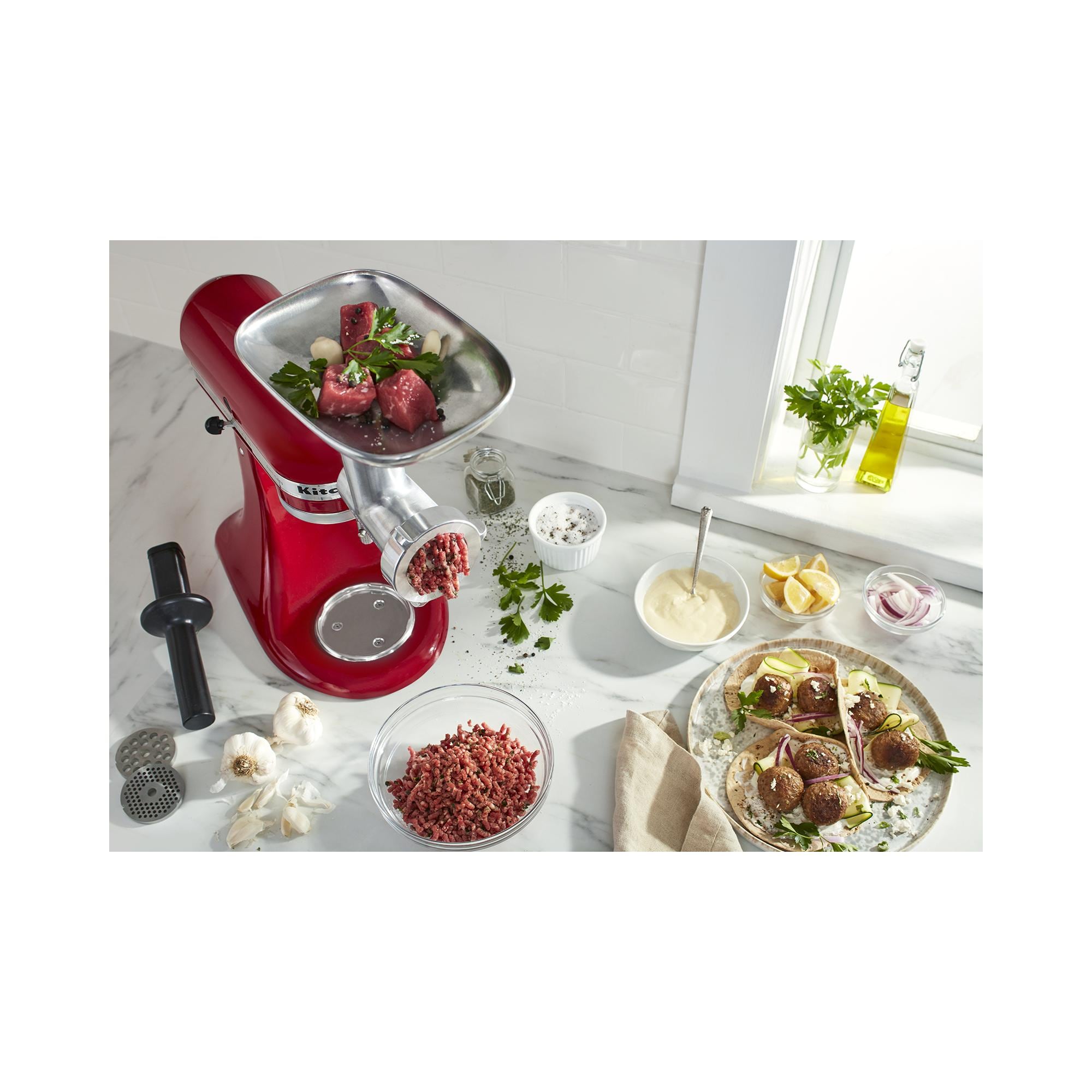 Dishwasher Safe Fruit and Vegetable Attachment Strainer Set with Meat  Grinder for Kitchenaid ,For Kitchenaid Mixer Attachments