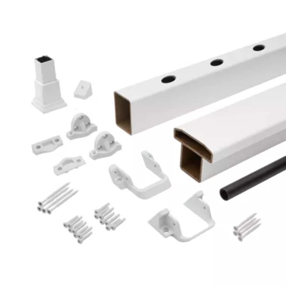 Trex WTRD0842SSELTRK Select 8-ft x 42-in Classic White Composite Deck Stair Rail Kit