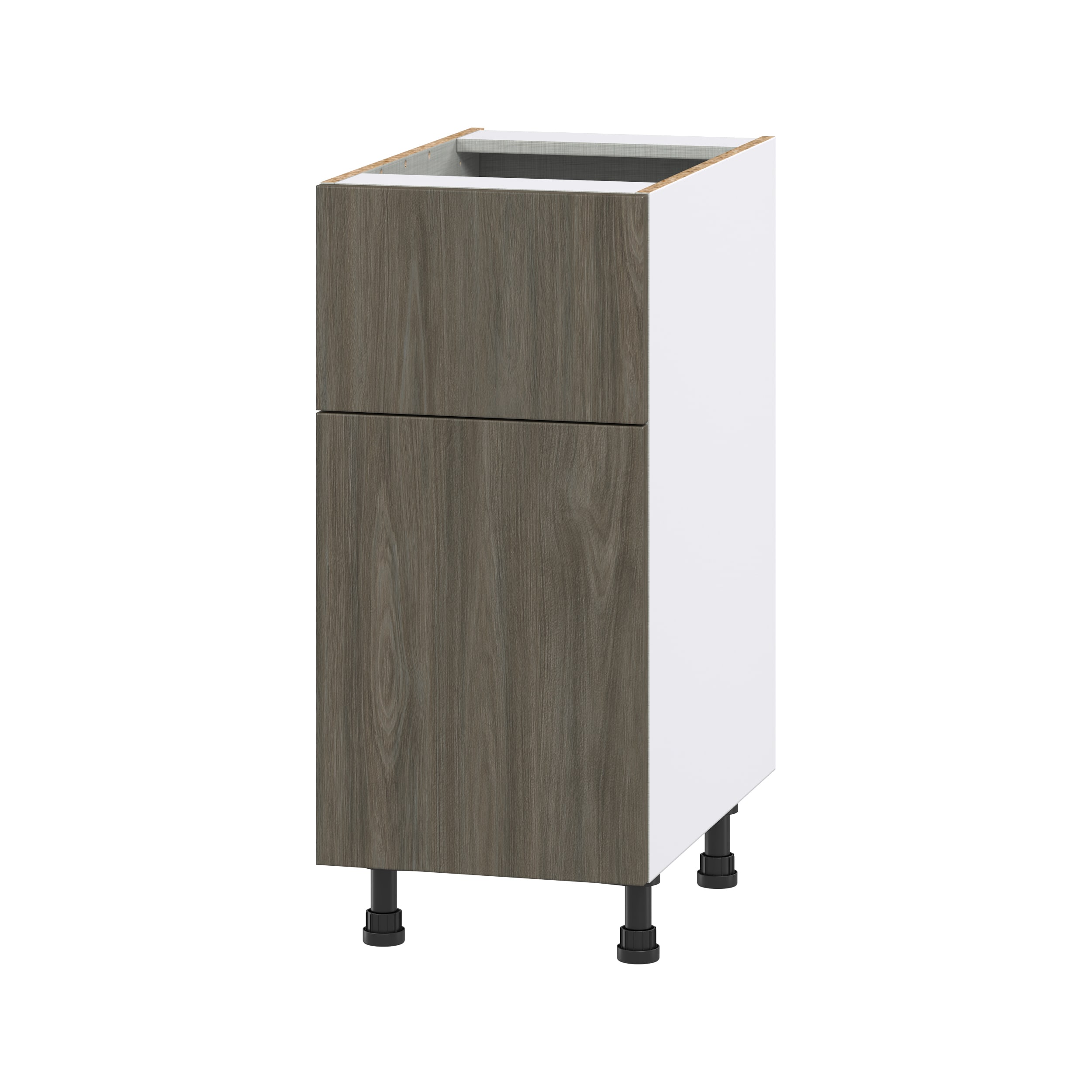 Hugo&Borg Savane 15-in W x 34.5-in H x 25-in D Textmel 1-Drawer Base Fully Assembled Cabinet (Flat Panel Slab Style)