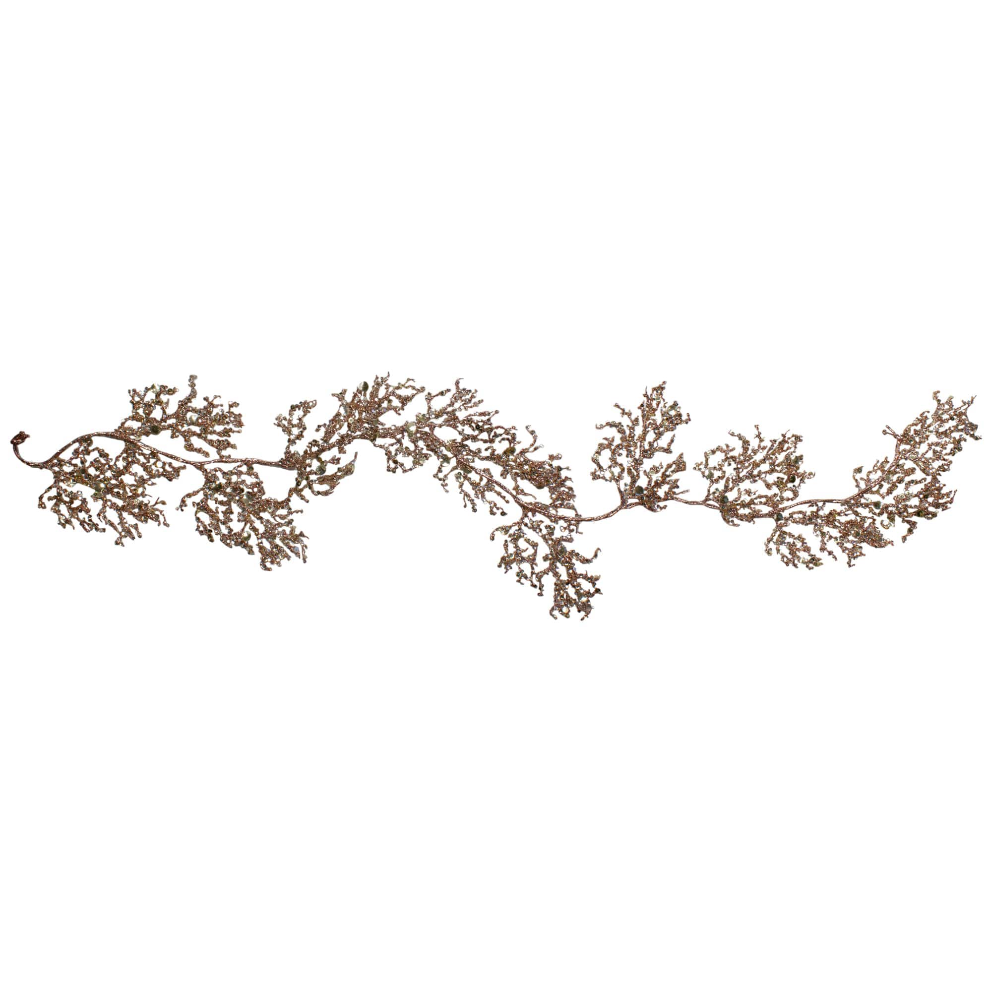 Northlight - Artificial Christmas Twig Branch Garland - 6 feet - Rose Gold - Unlit