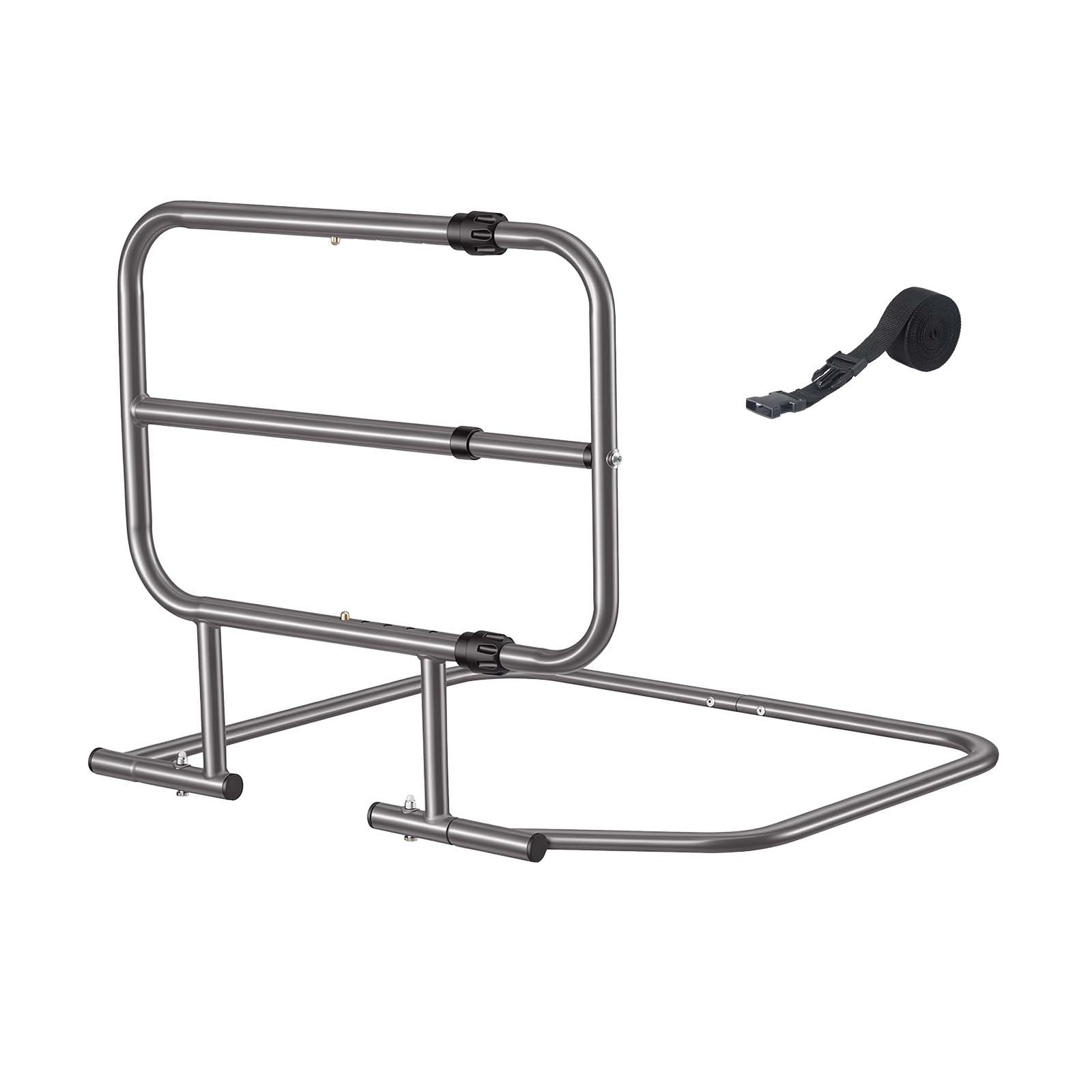 VEVOR Bed Rails for Elderly Adults 200LBS Capacity Bed Side Assist Rail  High-Strength Steel  L-Shaped Bedside Cane for Seniors  Adjustable Handle Length  Fits King Queen Full Twin Beds