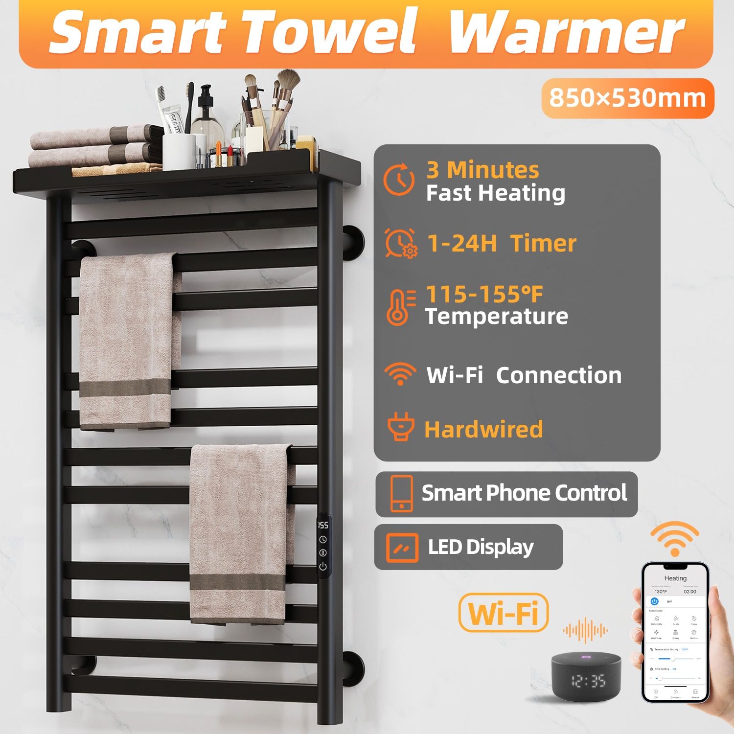 BEARSOLIM D01027RQ2N8 Towel-Warmers - View #2