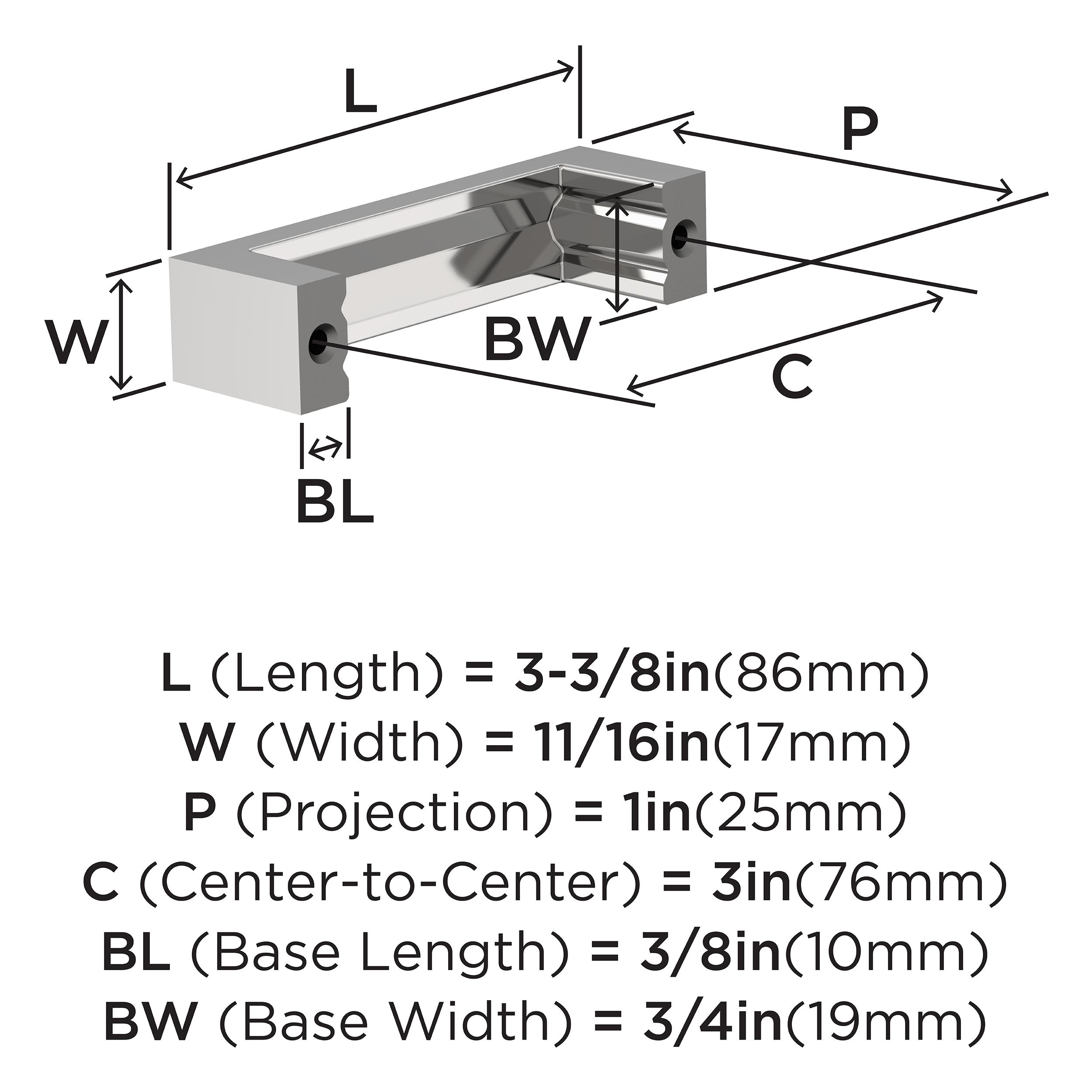 Amerock 25VMP3715026 Cabinet-Pulls - View #4